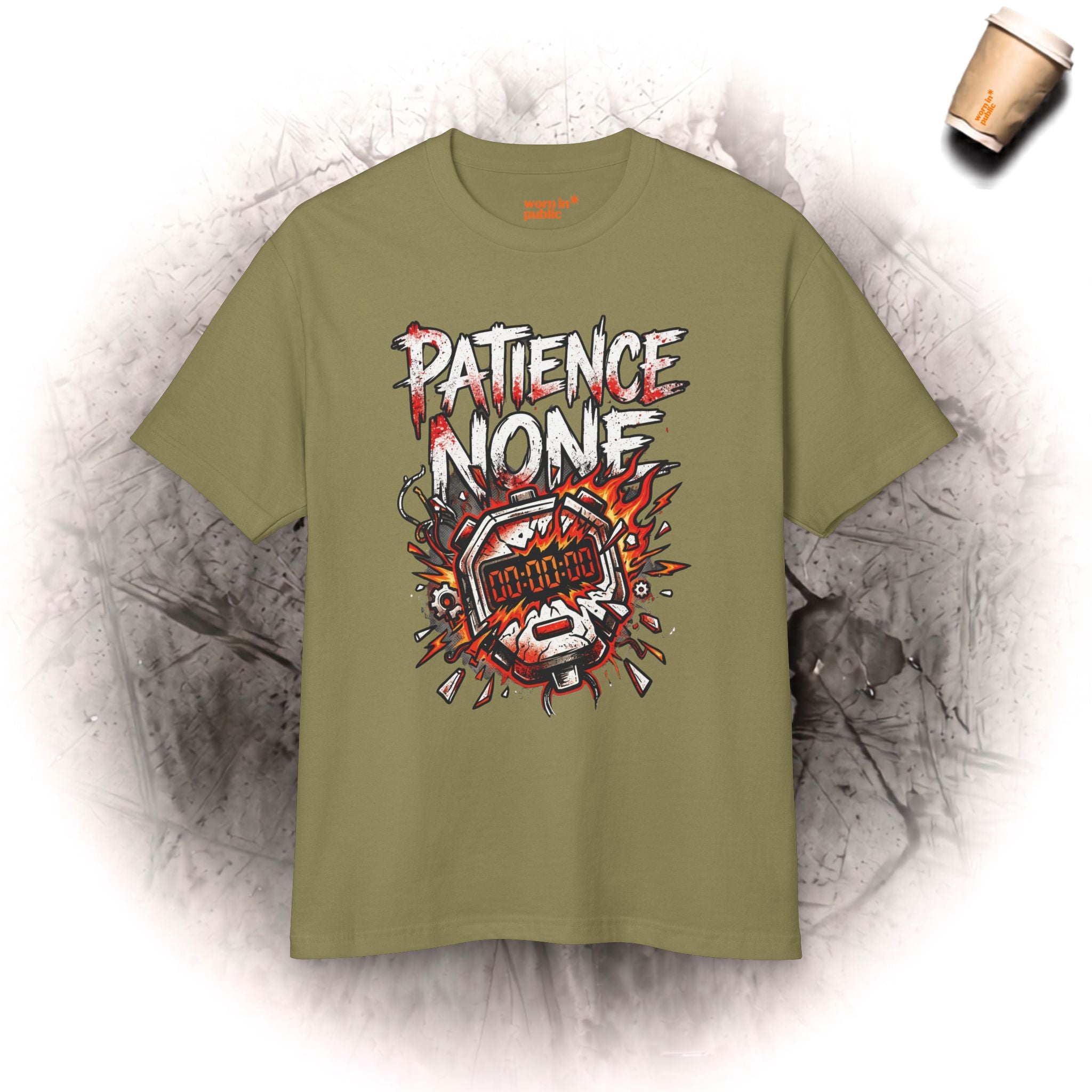 Geduld Null | Bomb Timer Streetwear Grafik-T-Shirt
