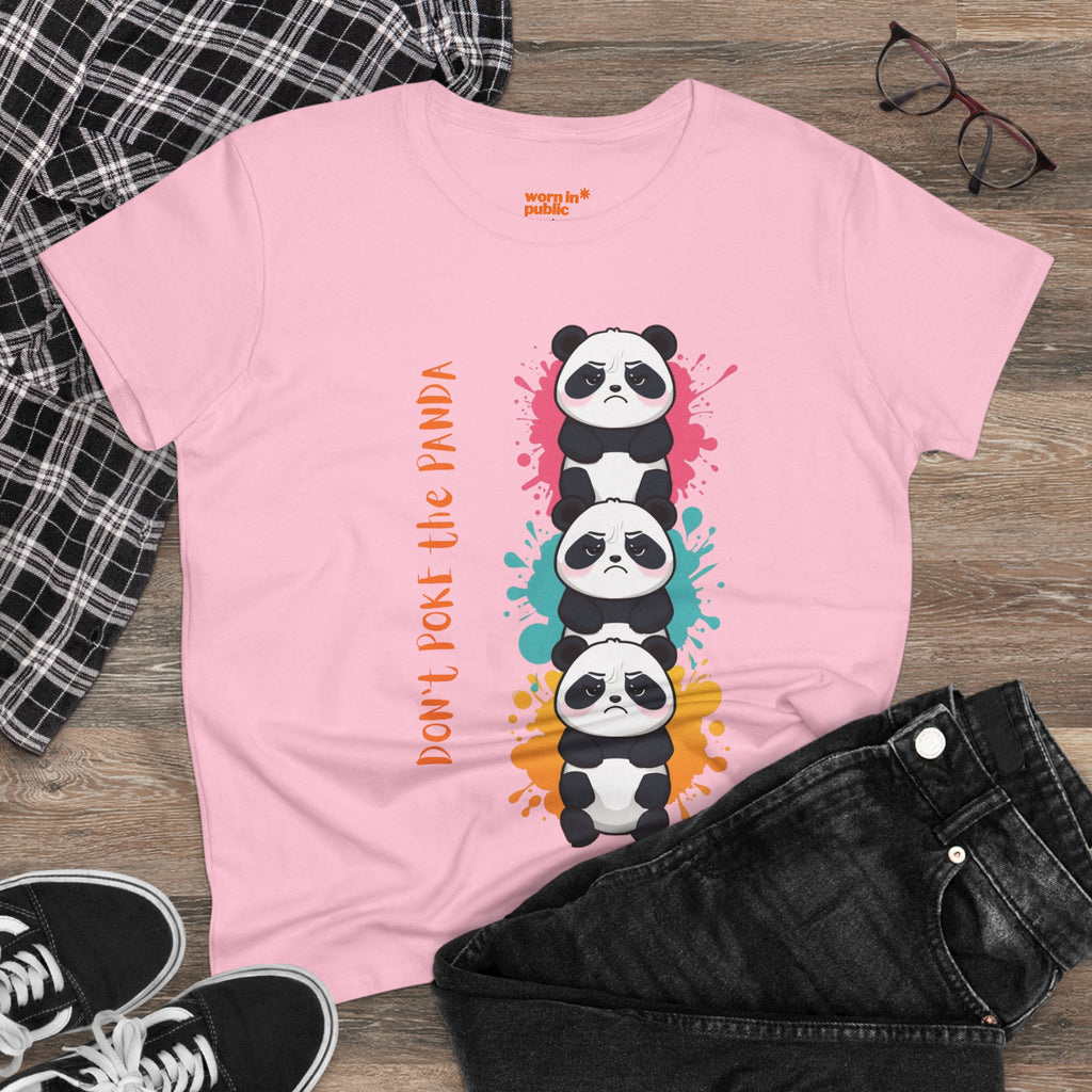 Don't Poke the Panda Women's T-Shirt | Cute Panda Stack Graphic Tee