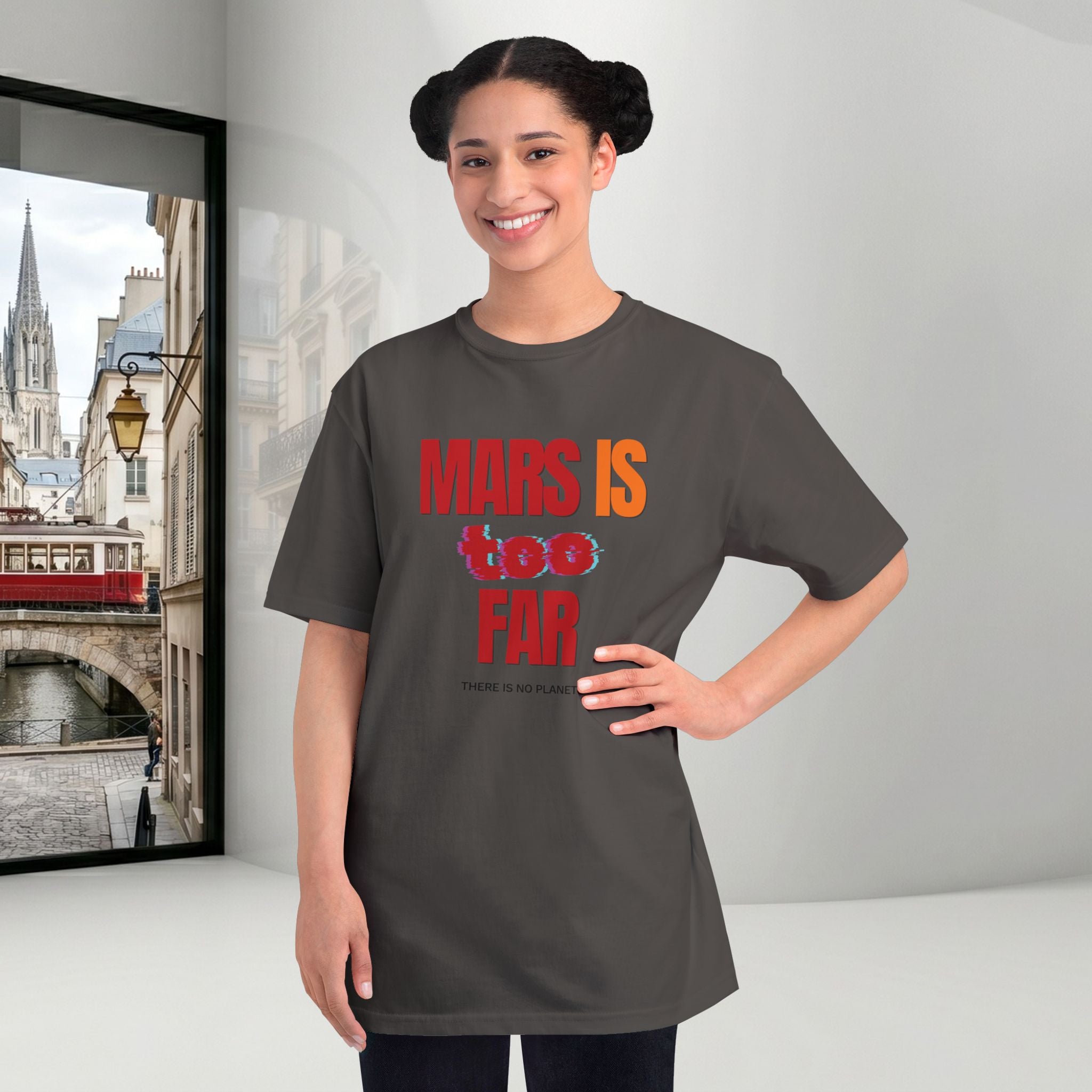 Mars Is Too Far ORGANIC T-Shirt — Retro Space Graphic Tee