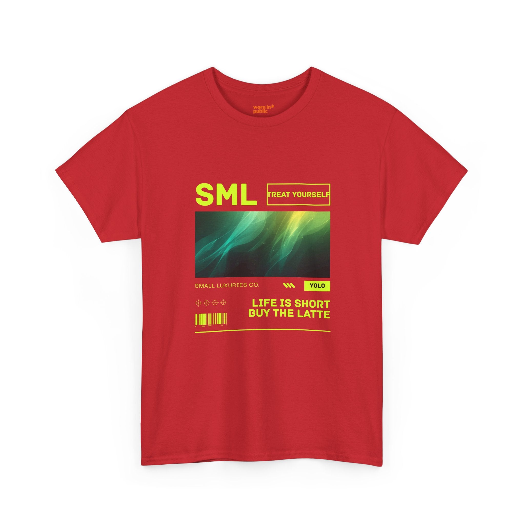 Luxuries of Life Neon Abstract Wave T-Shirt | Barcode Graphic Tee