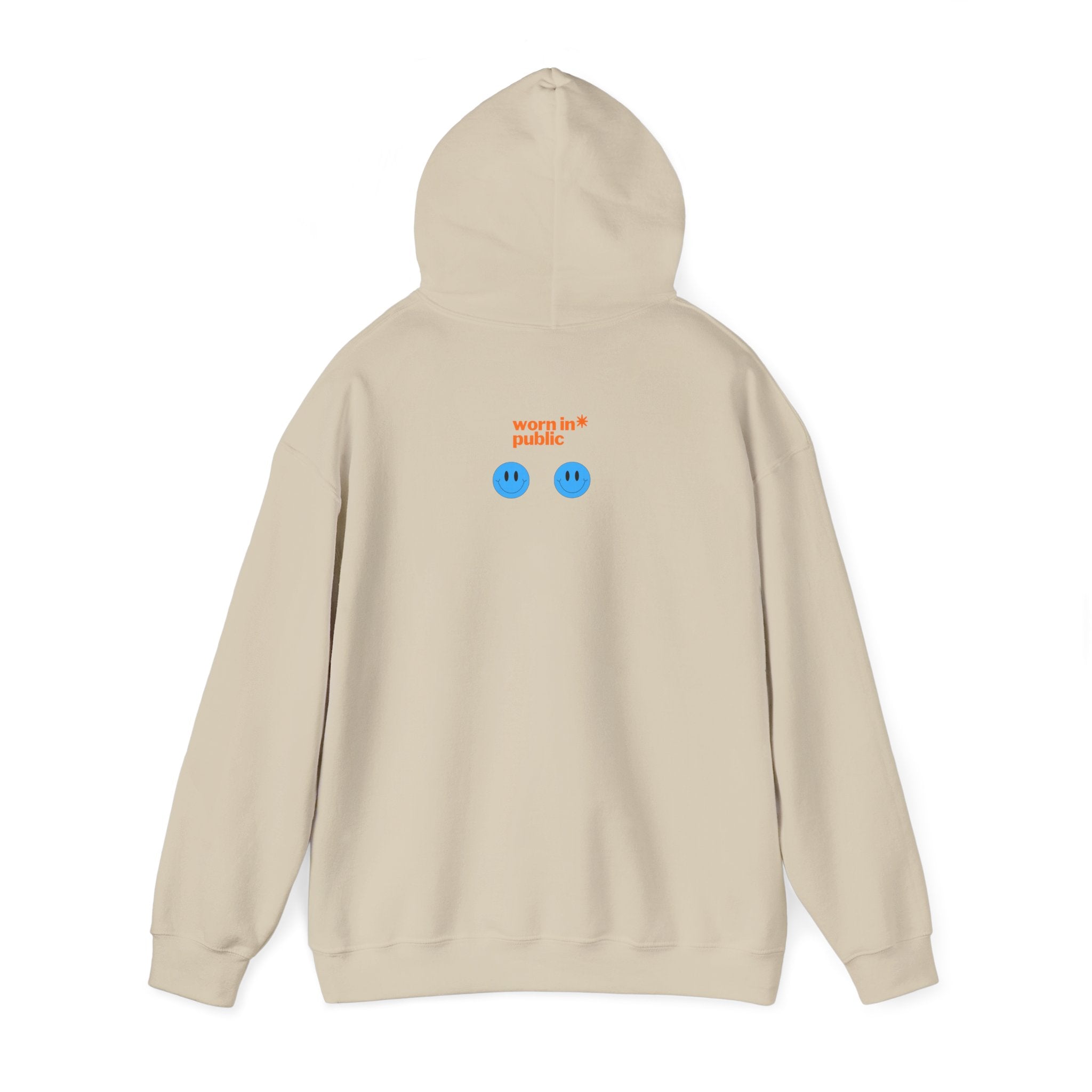 I Need an Easy Friend Ladies Hoodie | Minimalist Cute Blue Button Graphic Sweatshirt