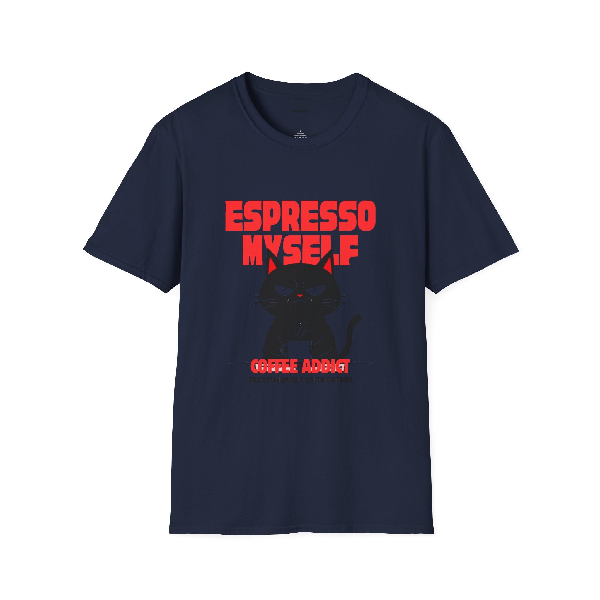Espresso Myself Cat T-Shirt | Funny Coffee Addict Graphic Tee