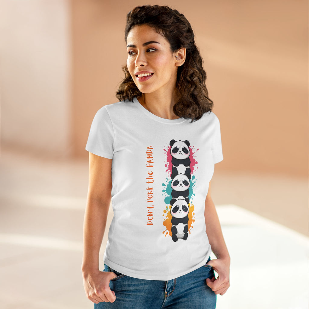 Don't Poke the Panda Women's T-Shirt | Cute Panda Stack Graphic Tee