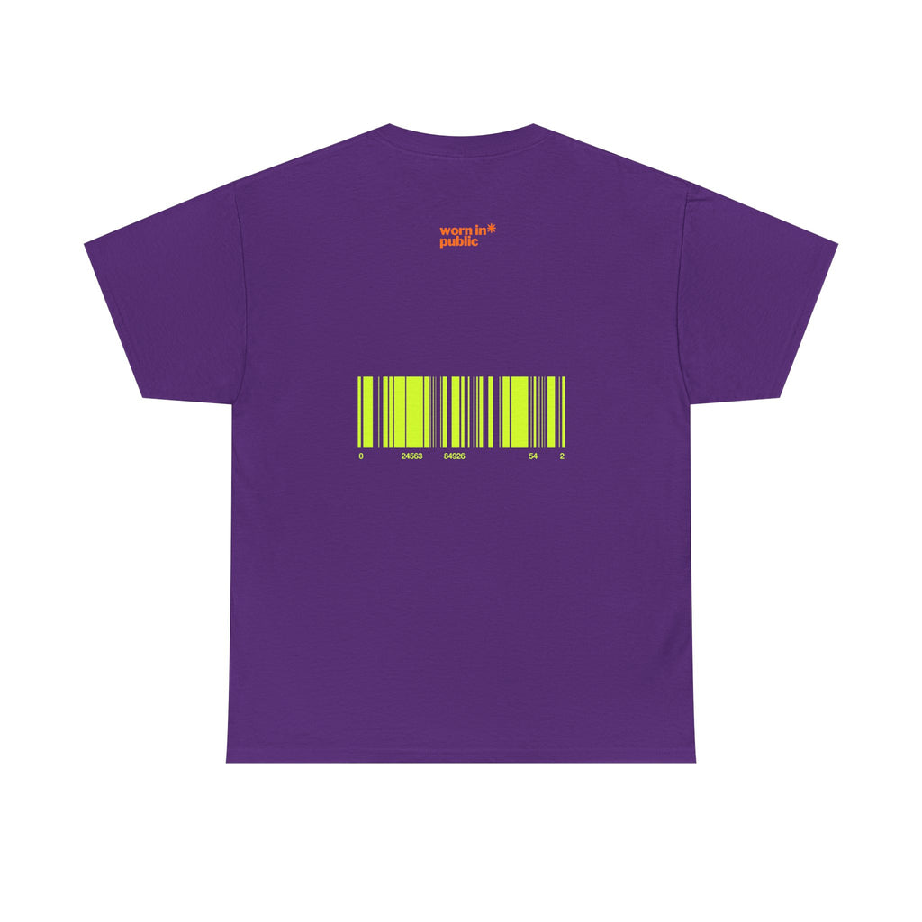 Luxuries of Life Neon Abstract Wave T-Shirt | Barcode Graphic Tee
