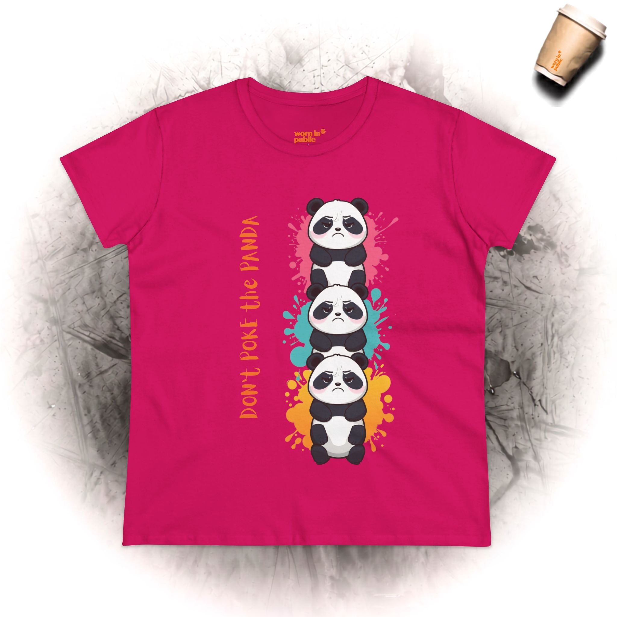 Don't Poke the Panda Women's T-Shirt | Cute Panda Stack Graphic Tee