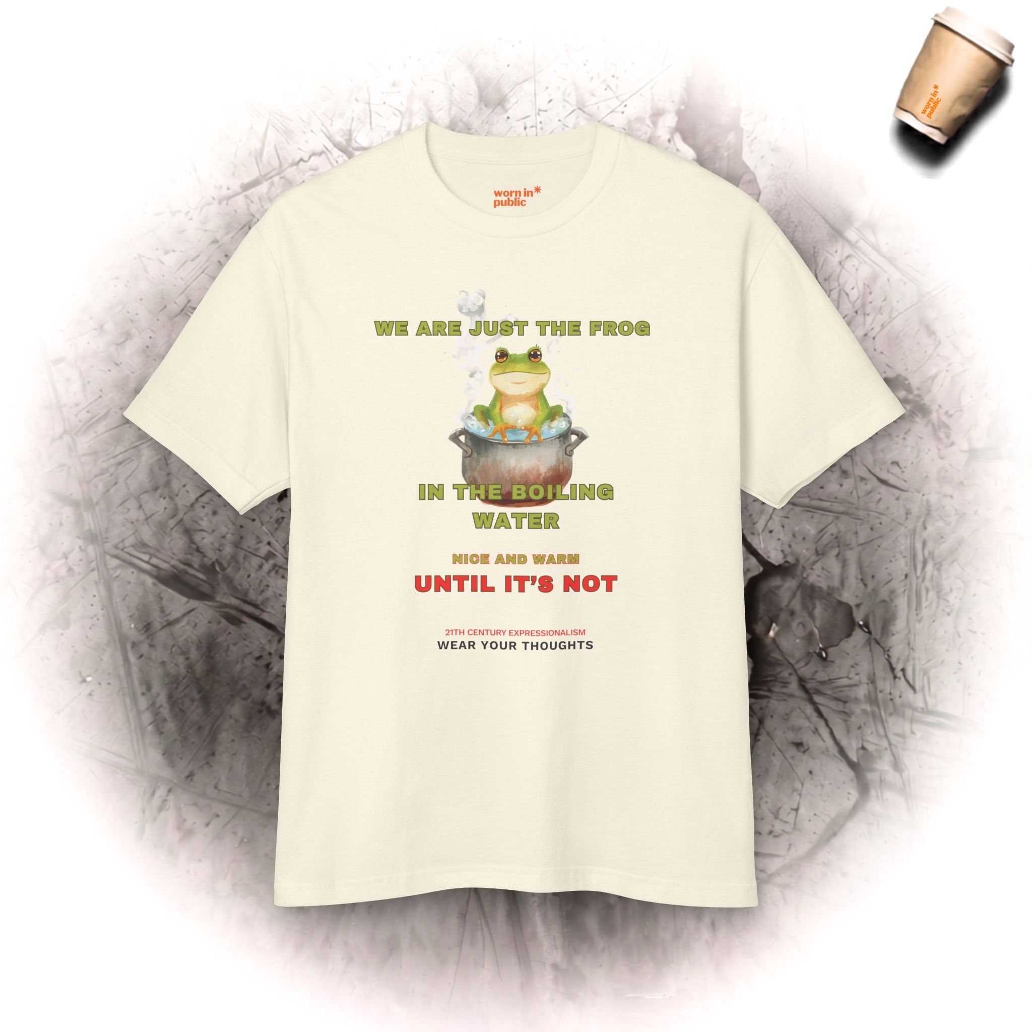 Frog in Boiling Water Graphic Tee | Unisex Social Commentary Shirt