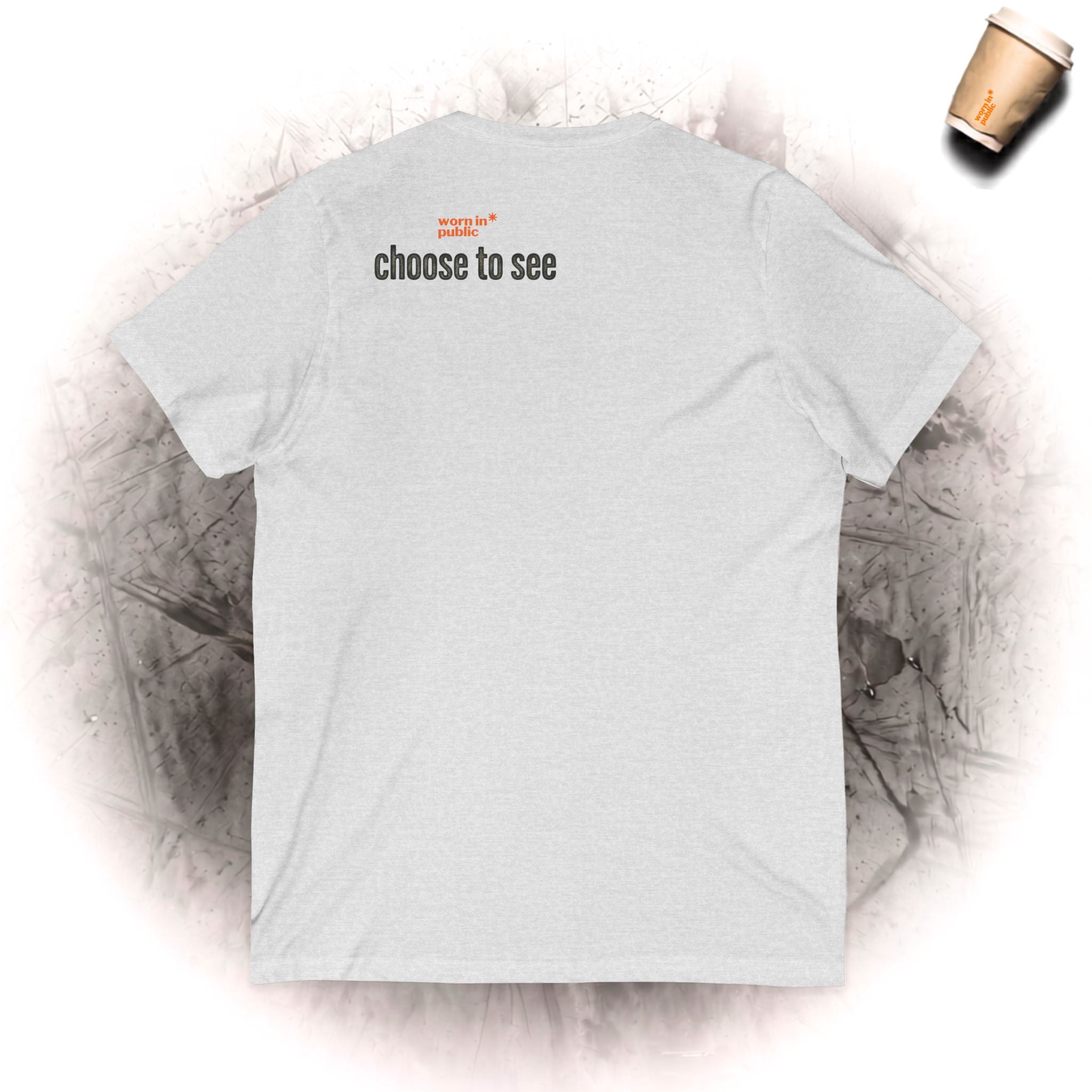 Brain User or Abuser Mens V-Neck Tee — Choose to See Graphic Awareness Shirt