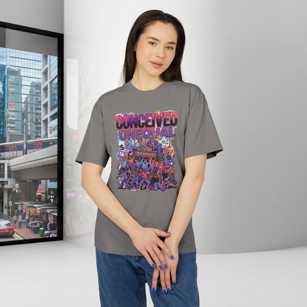Conceived Unequal | Oversized Boxy Graphic Tee