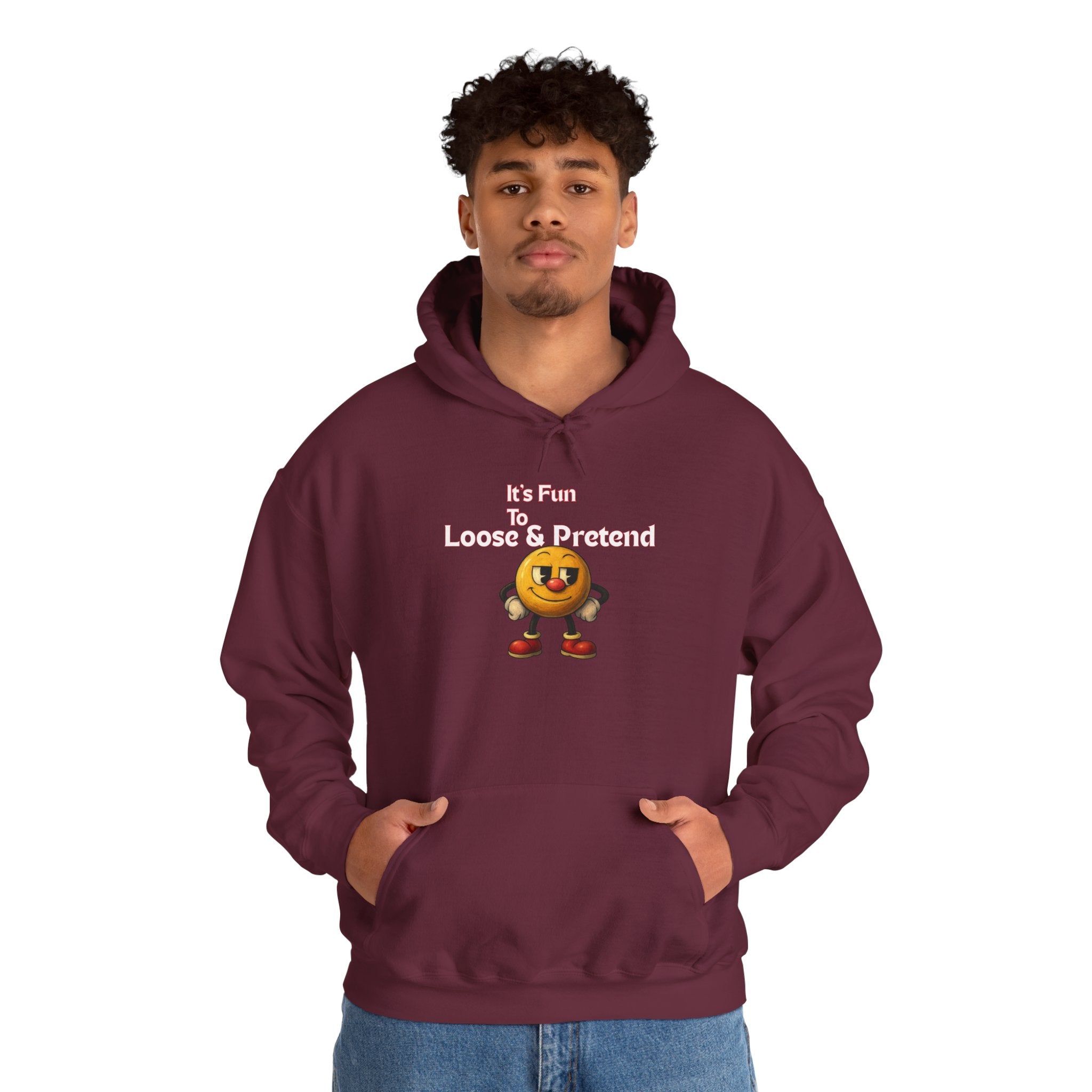 It's Fun to Loose & Pretend Hoodie | Smiley Emoji Graphic Sweatshirt