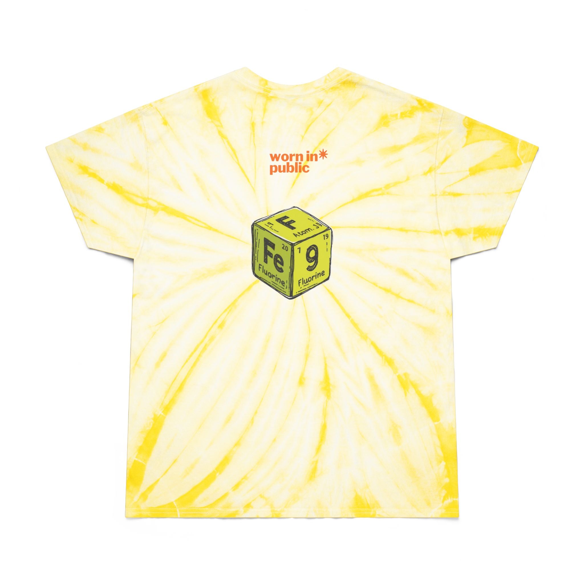 Fart Free Tie-Dye T-Shirt | Funny Graphic Tee in Cyclone Yellow