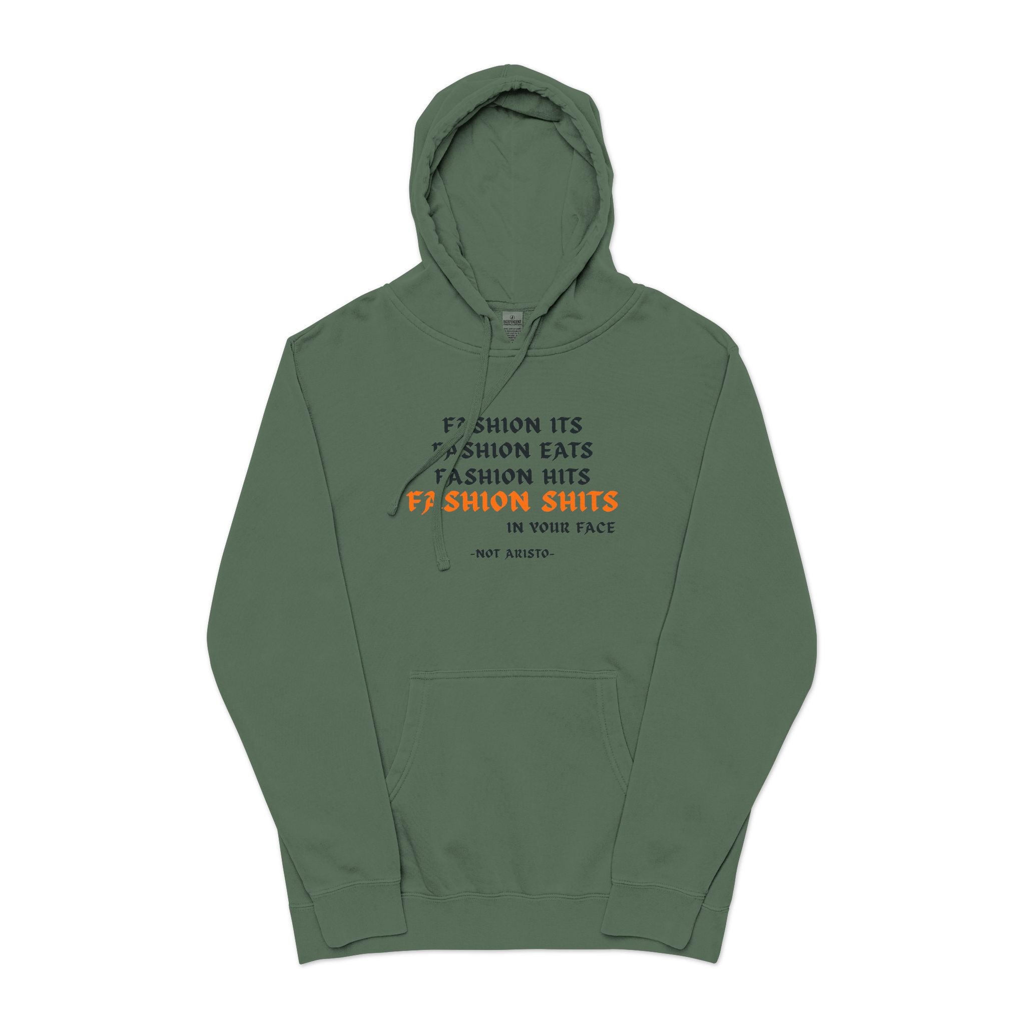Fashion SHITS Hoodie | Minimal 'Crate' Graphic Pullover in Vintage Wash