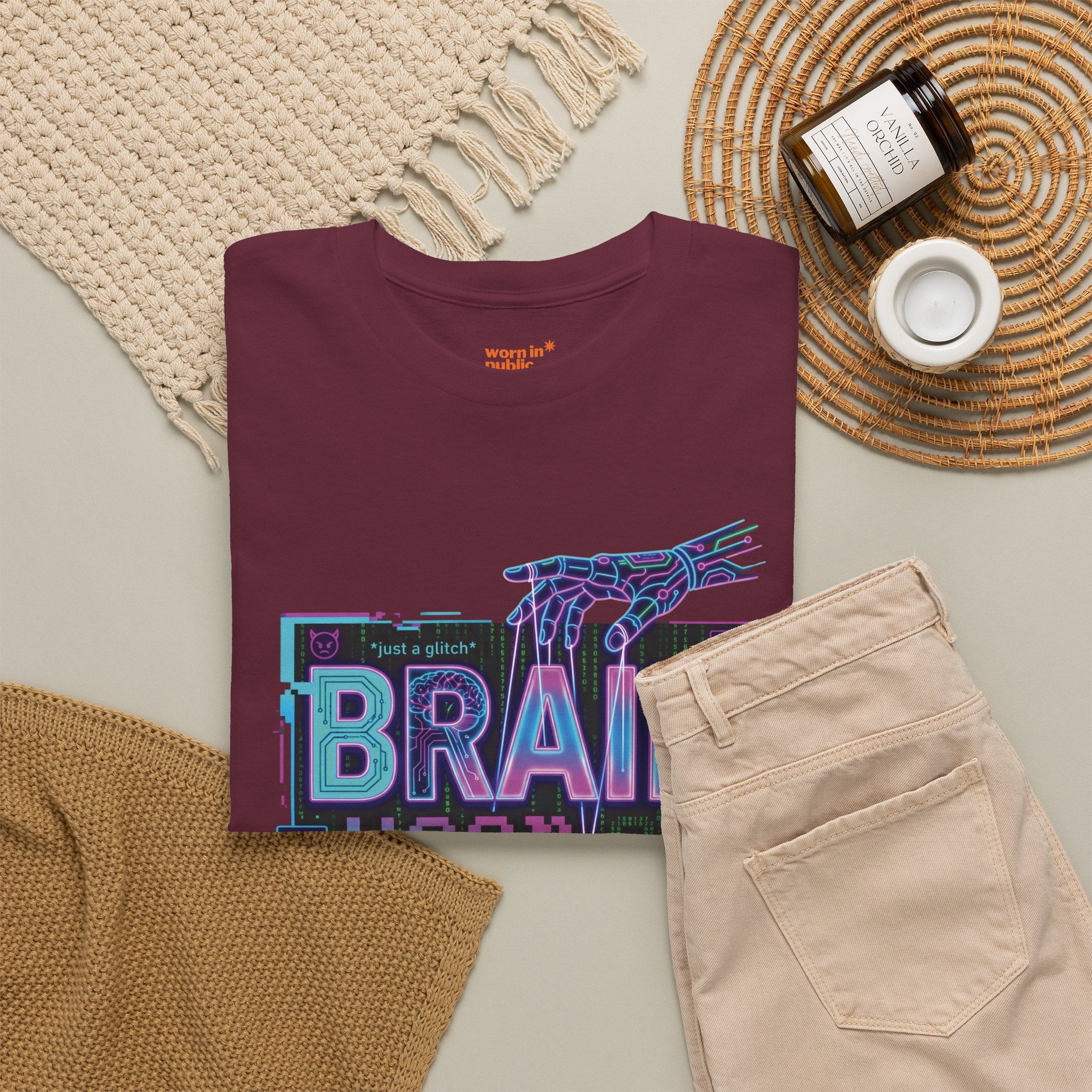 Brain User or Abuser GEN Z Unisex Tee — Retro Cyberpunk "Use Your Brain" Graphic T-Shirt