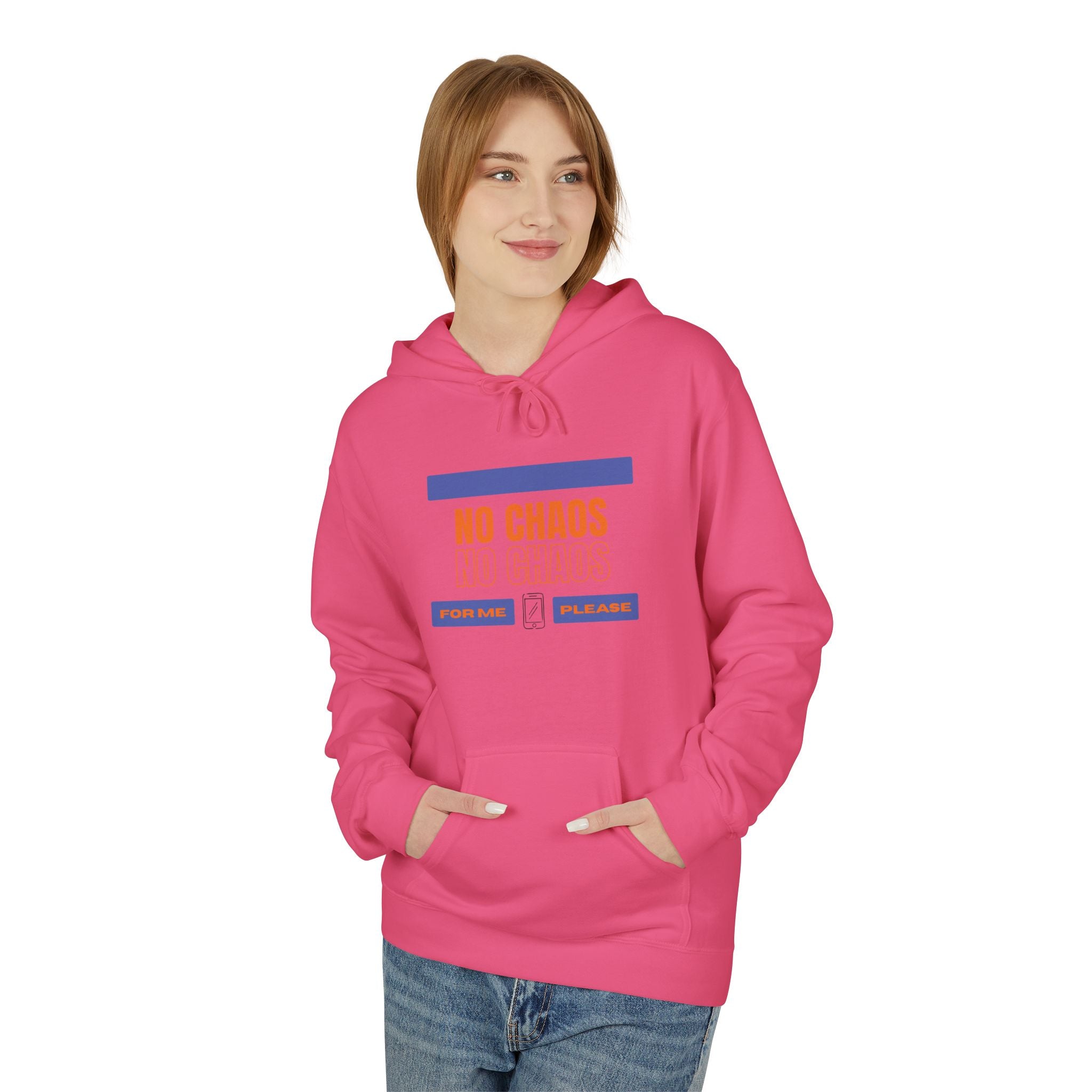 No Chaos Hoodie | Minimalist Motivational Pullover Sweatshirt