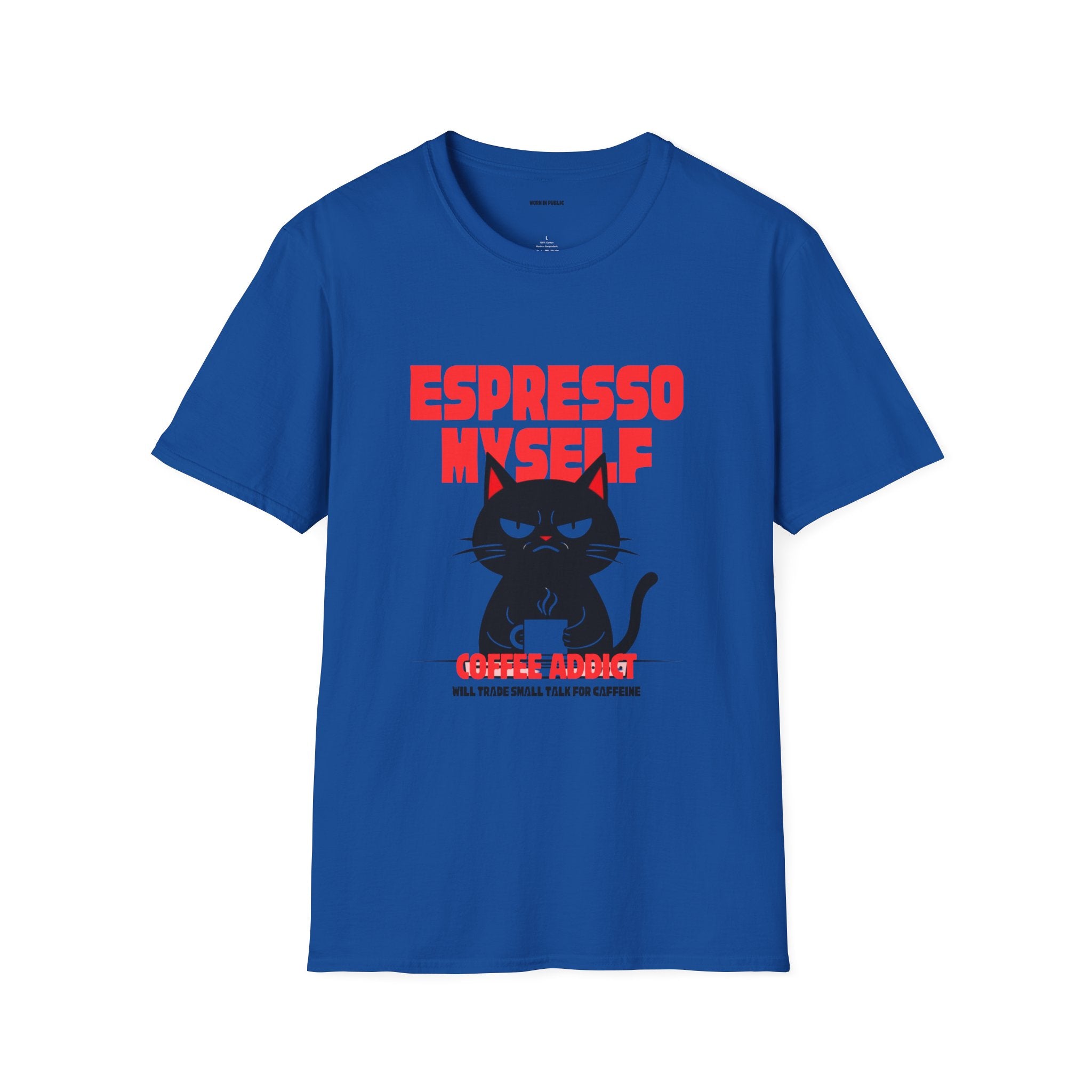 Espresso Myself Cat T-Shirt | Funny Coffee Addict Graphic Tee