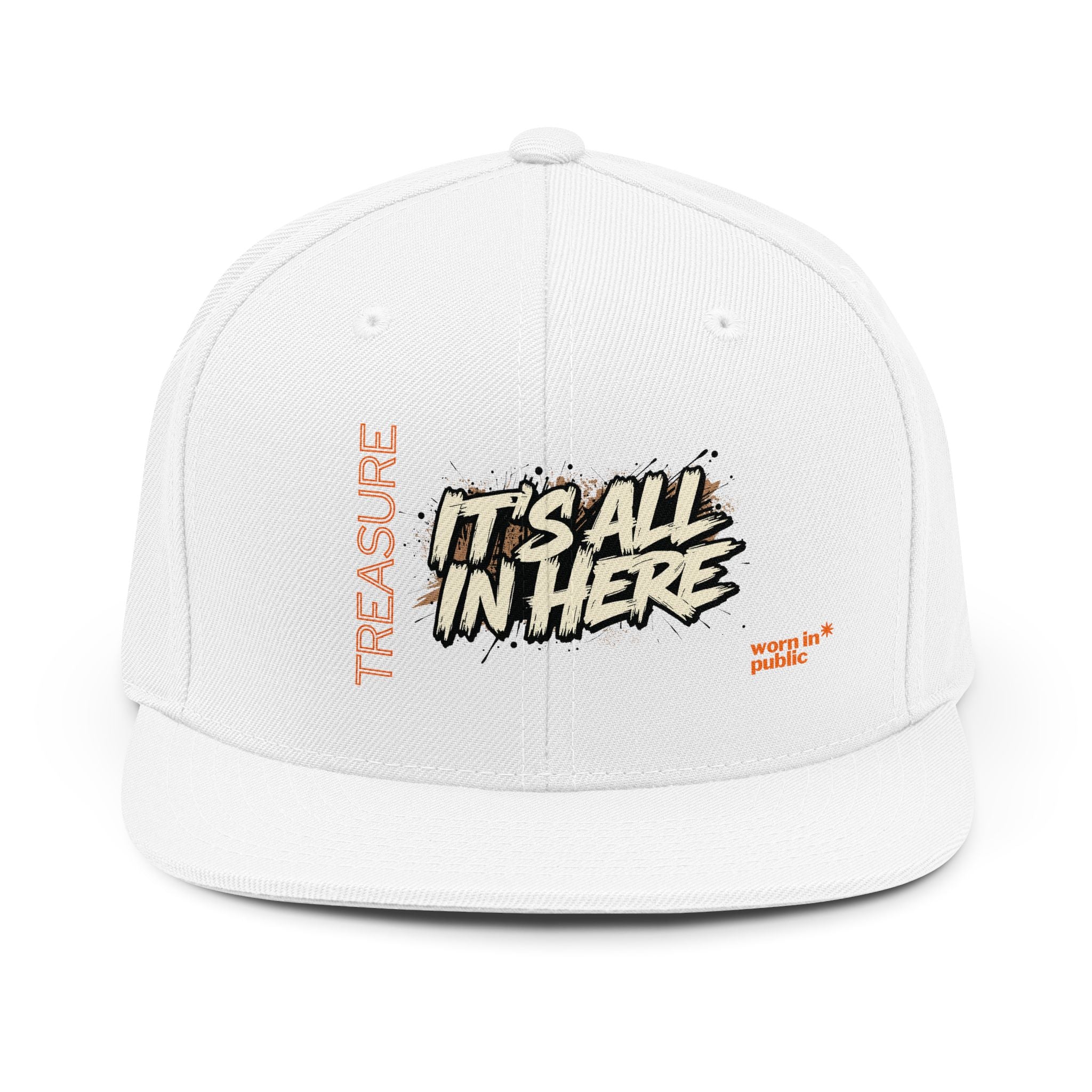 It's All In Here Snapback Hat | Funny Graphic Trucker Cap