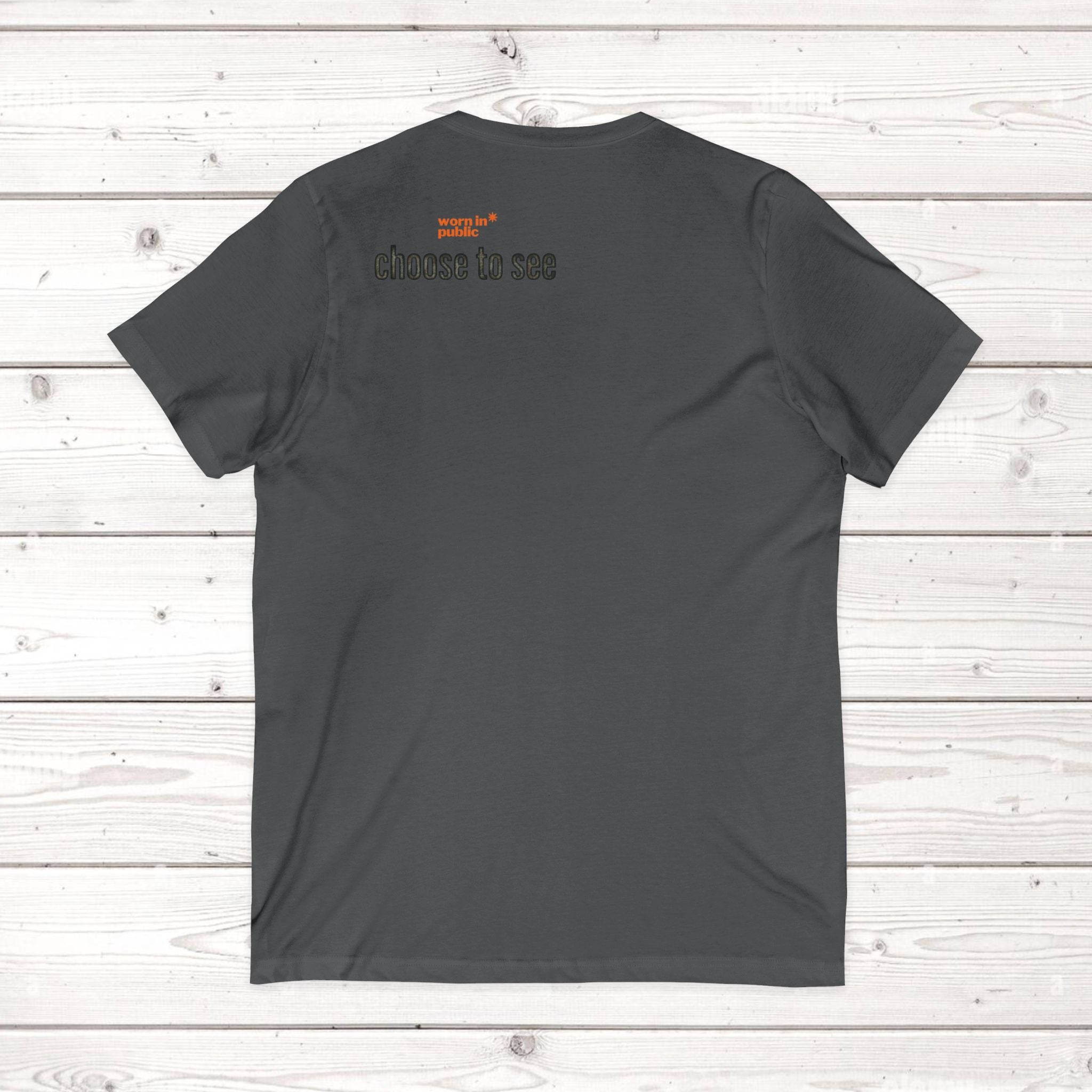 Brain User or Abuser Mens V-Neck Tee — Choose to See Graphic Awareness Shirt