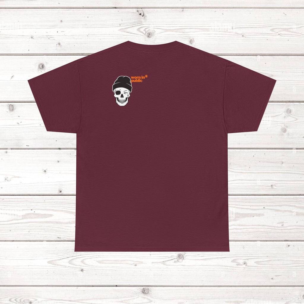 Too Tired To Care Skull T-Shirt | Funny Sarcastic Graphic Tee for the Exhausted