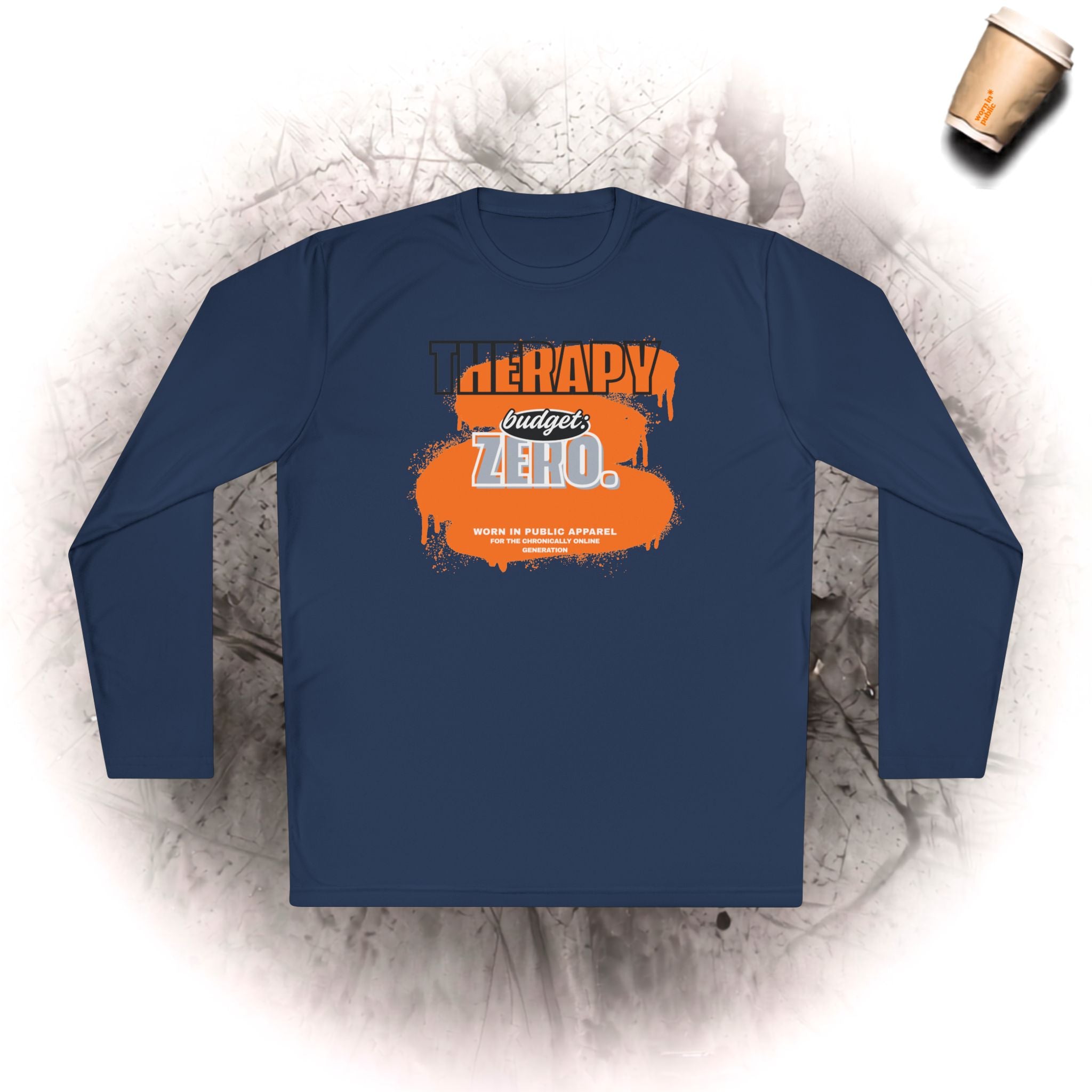Therapiebudget Null Langarmshirt | Lustiges Shirt mit Mental Health Humor