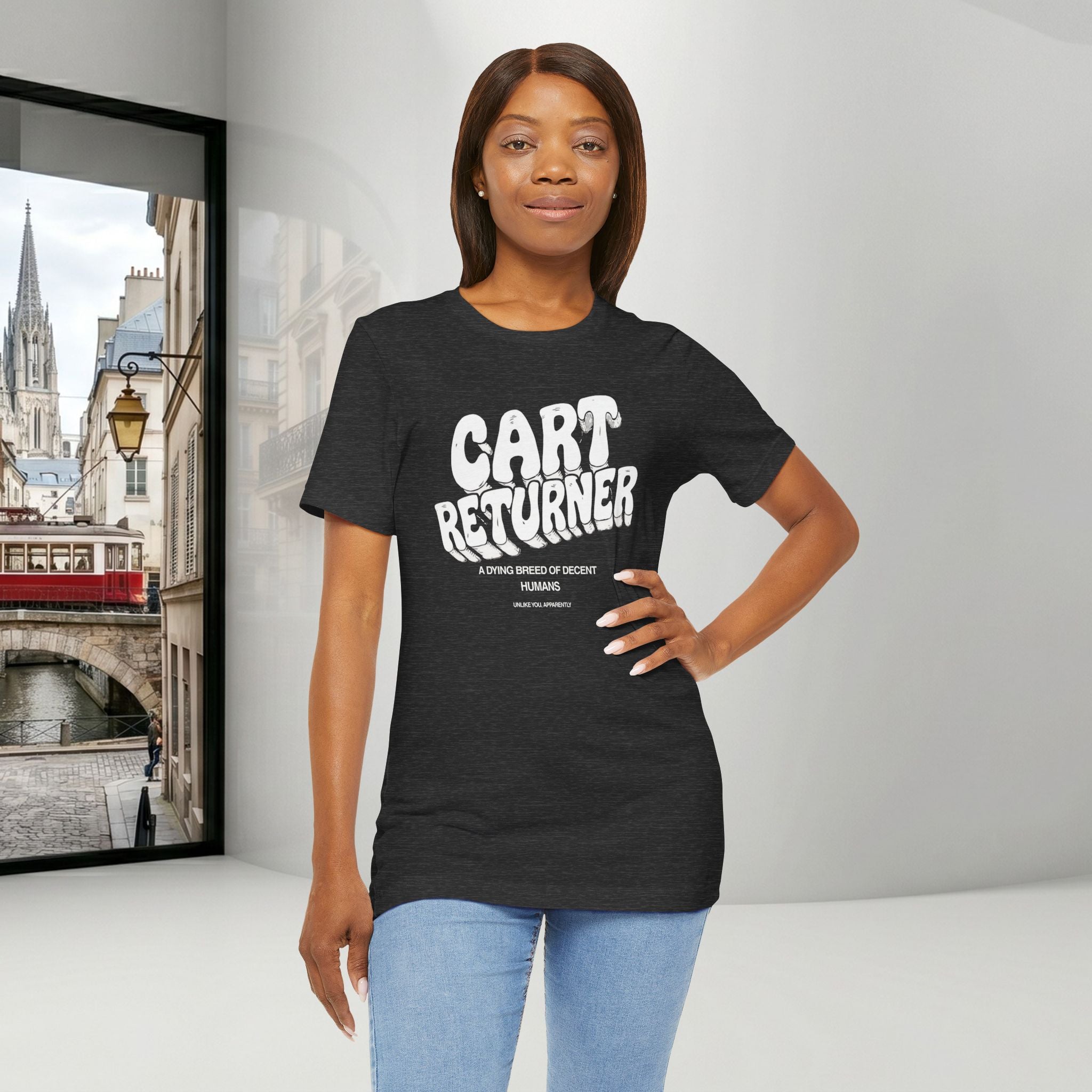 Cart Returner T-Shirt | Funny Grocery Store Humor Tee for Good People