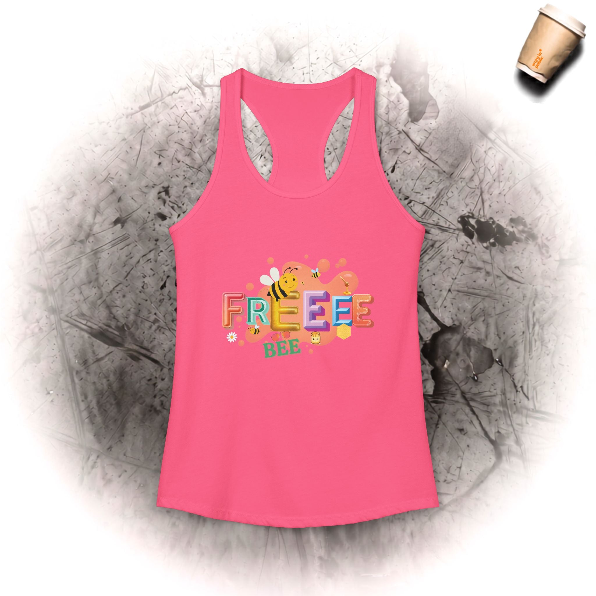 Free Bee Damen Racerback Tanktop | Leichtes Damen Ideal-Oberteil