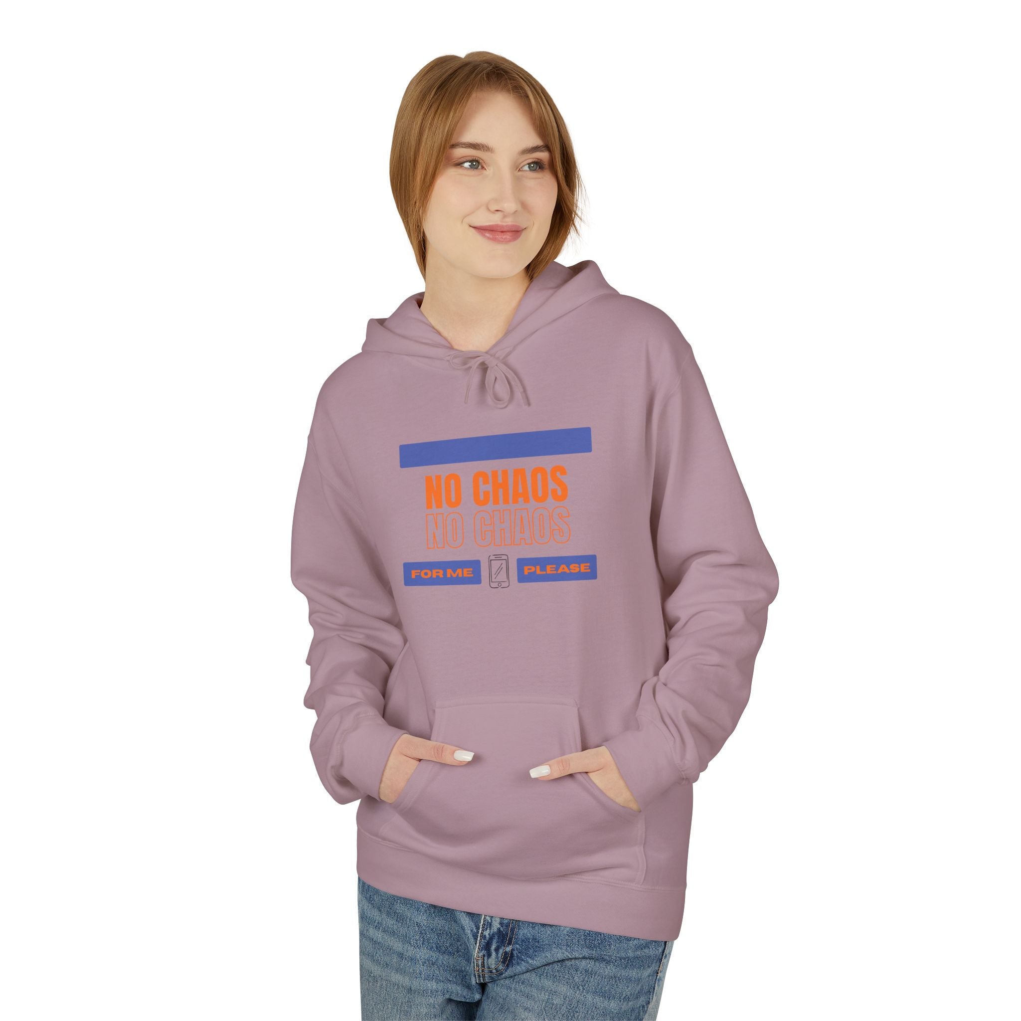 No Chaos Hoodie | Minimalist Motivational Pullover Sweatshirt