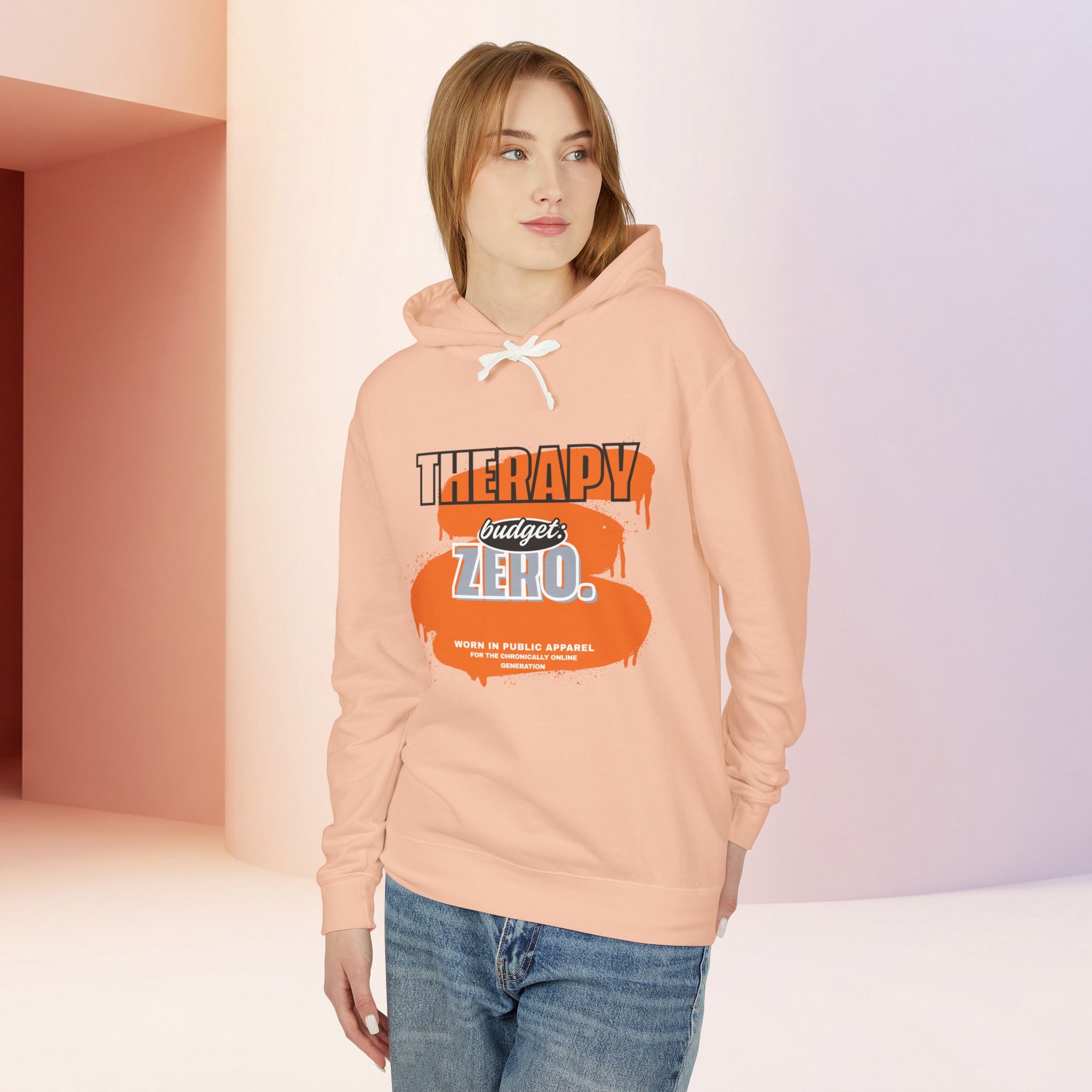 Therapy Budget Zero Hoodie | Funny Mental Health Humor Pullover