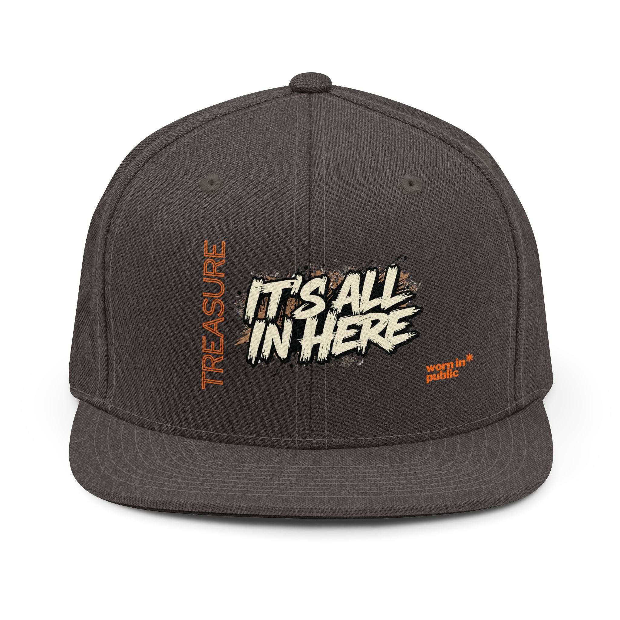It's All In Here Snapback Hat | Funny Graphic Trucker Cap