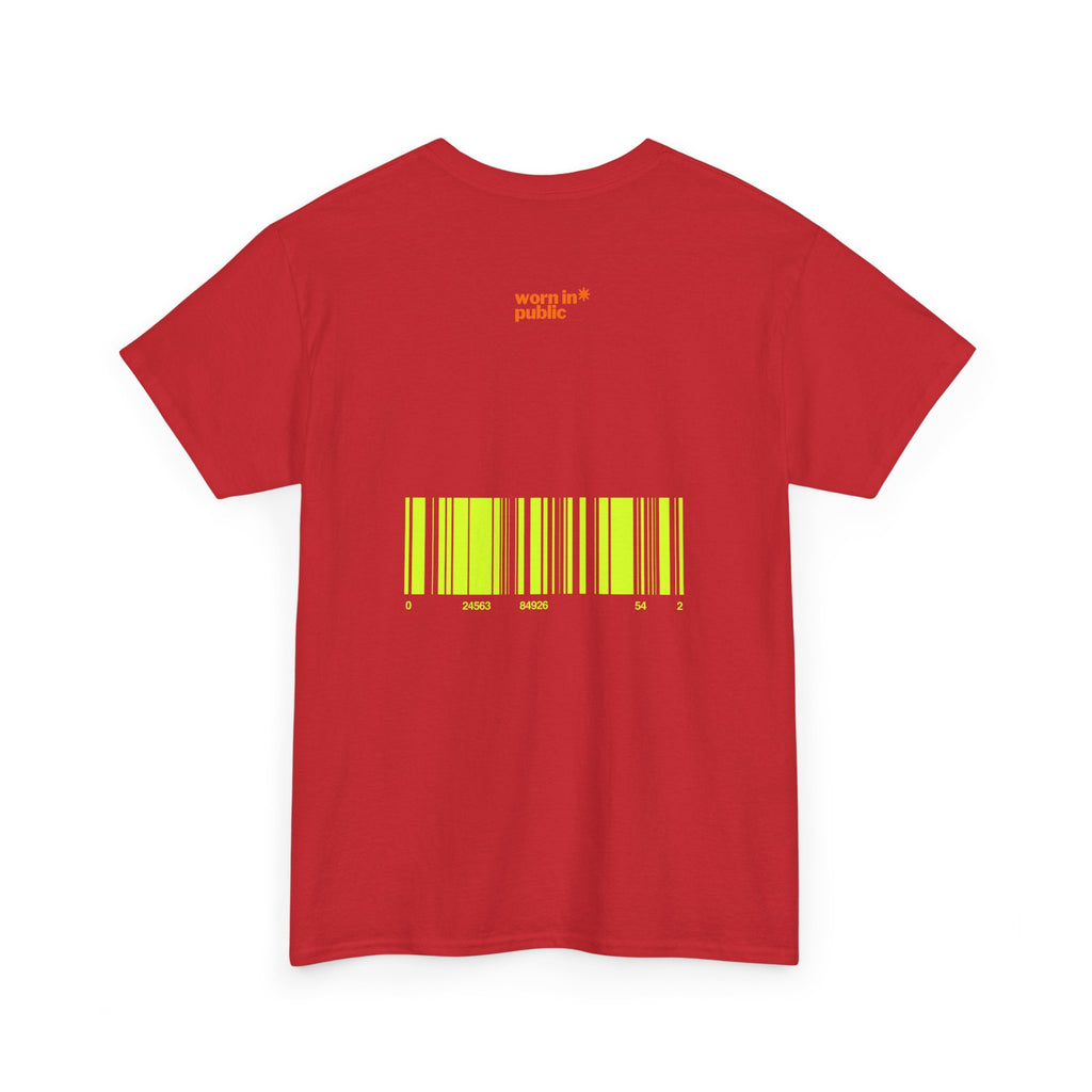 Luxuries of Life Neon Abstract Wave T-Shirt | Barcode Graphic Tee