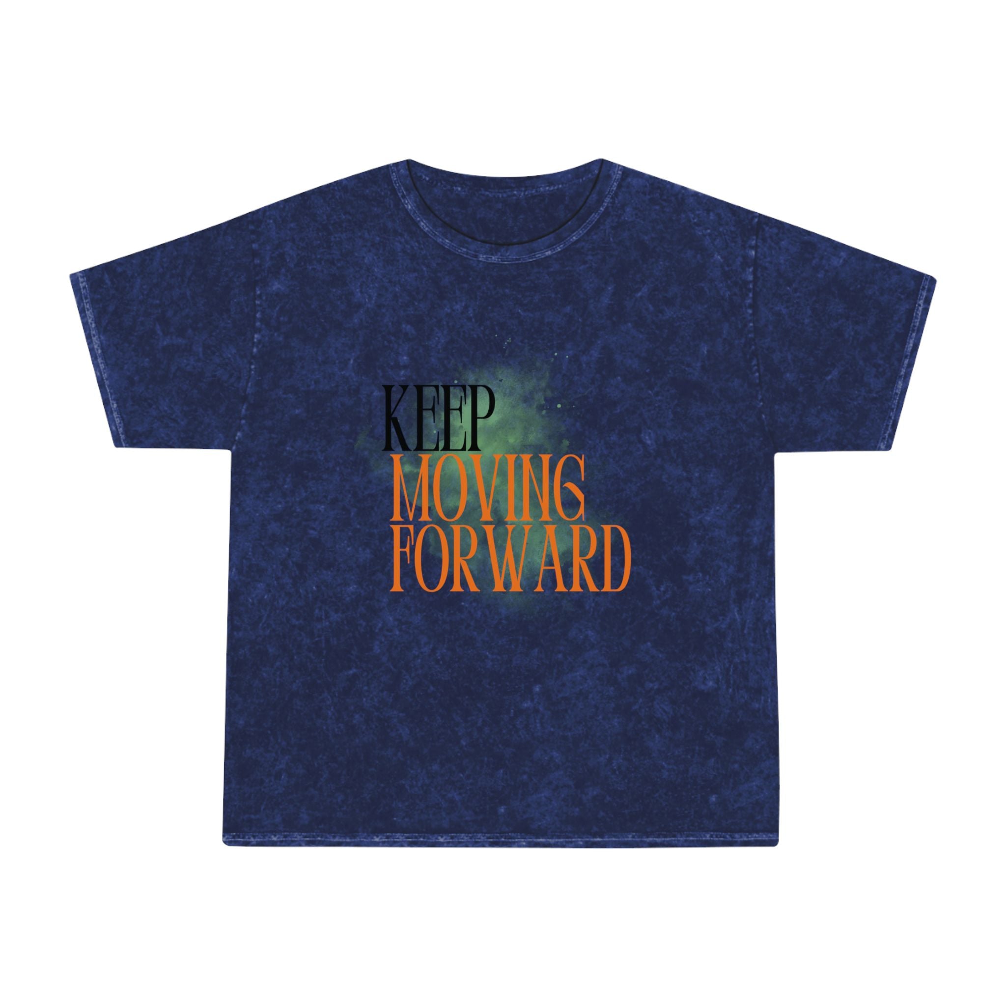 Camiseta "Sigue Adelante" con lavado mineral premium | Camiseta gráfica con lavado vintage