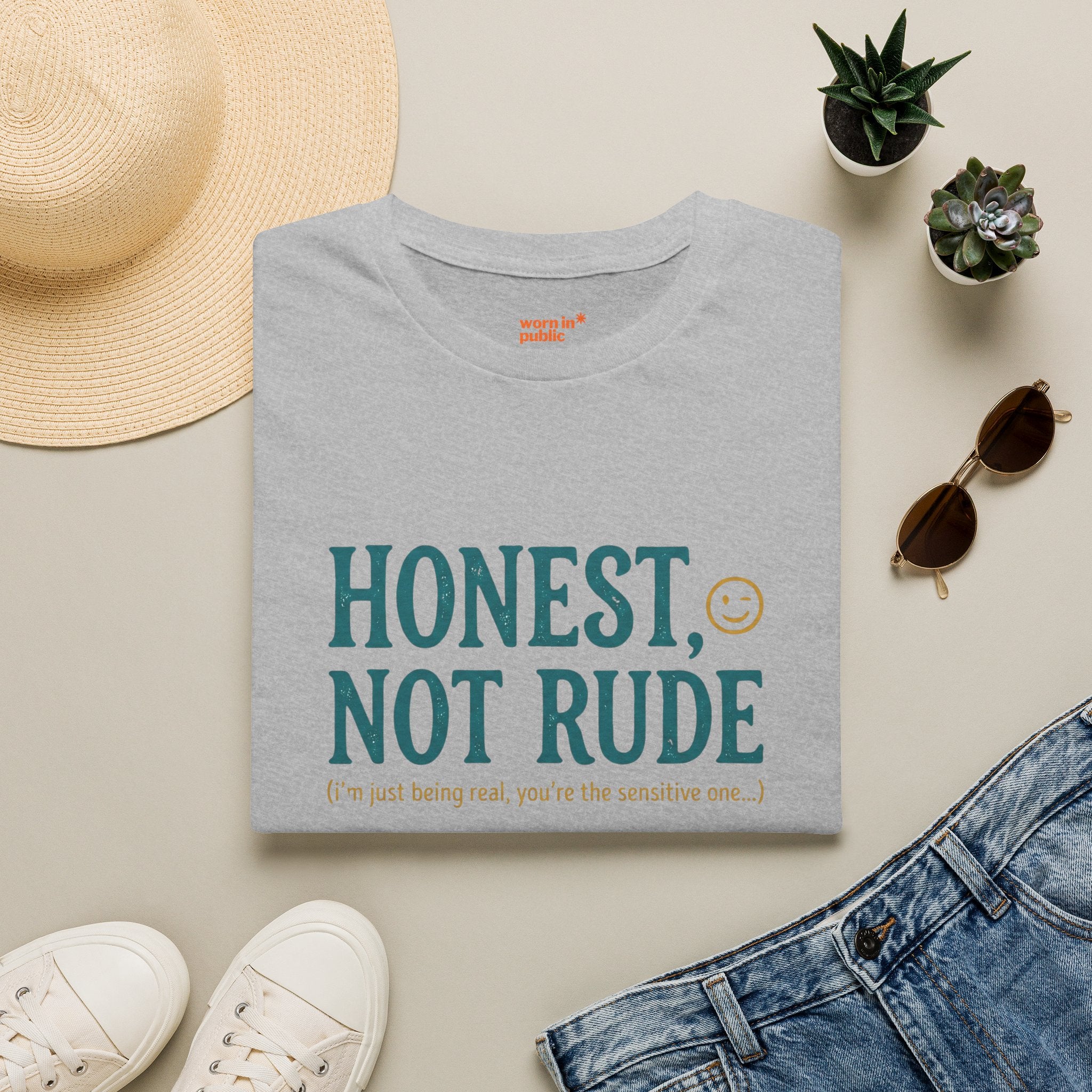 Honest Not Rude | Funny Sarcastic Unisex Graphic Tee for Real Talk