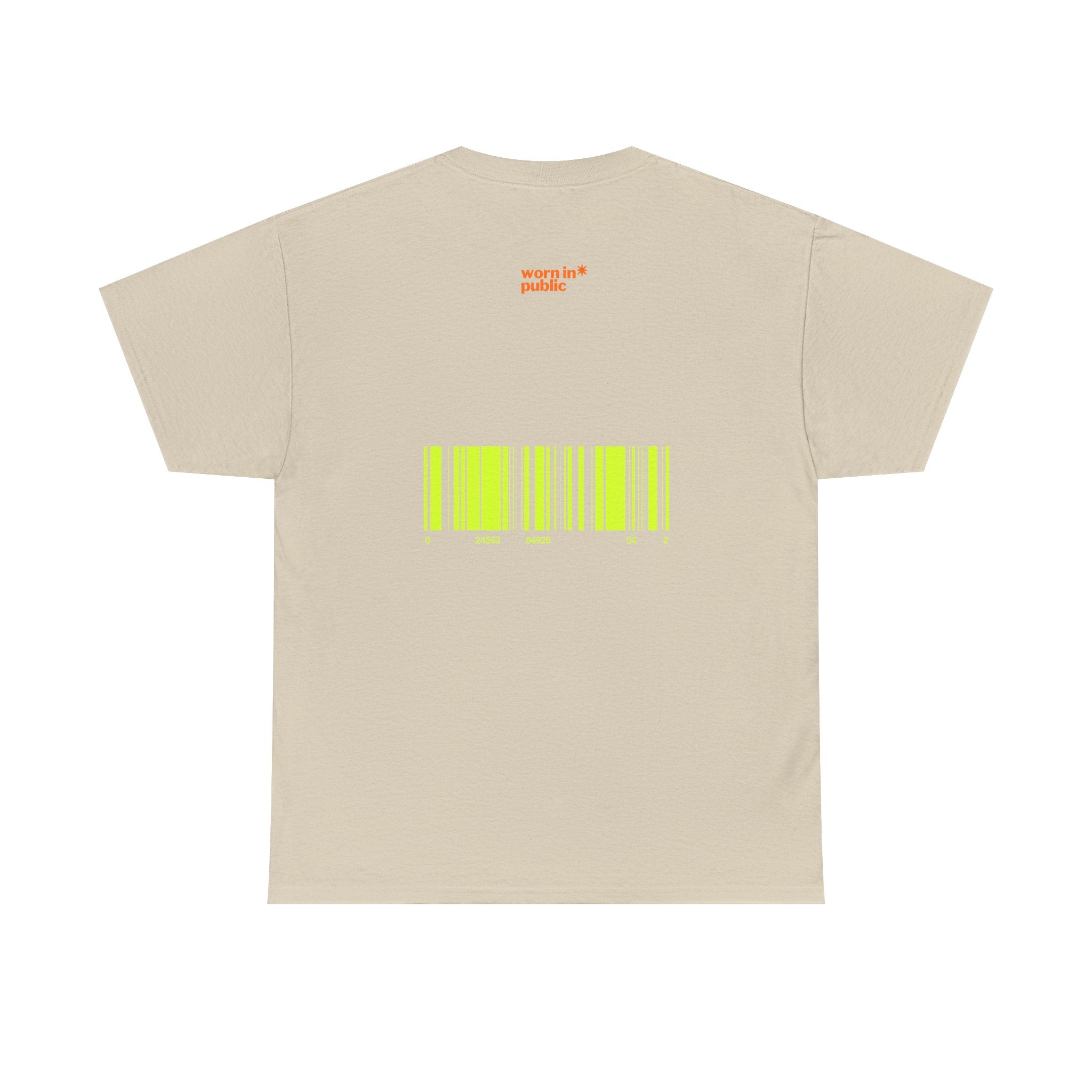 Luxuries of Life Neon Abstract Wave T-Shirt | Barcode Graphic Tee