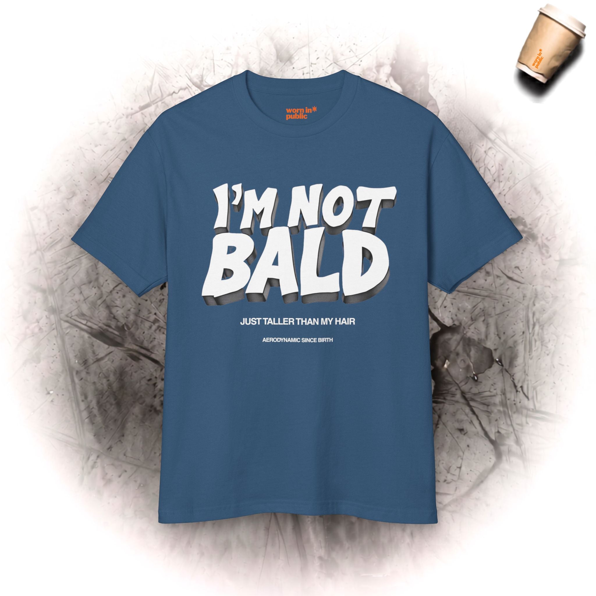 Ich bin nicht kahl, ich bin aerodynamisch T-Shirt | Lustiges T-Shirt mit Glatzkopf-Humor für Männer