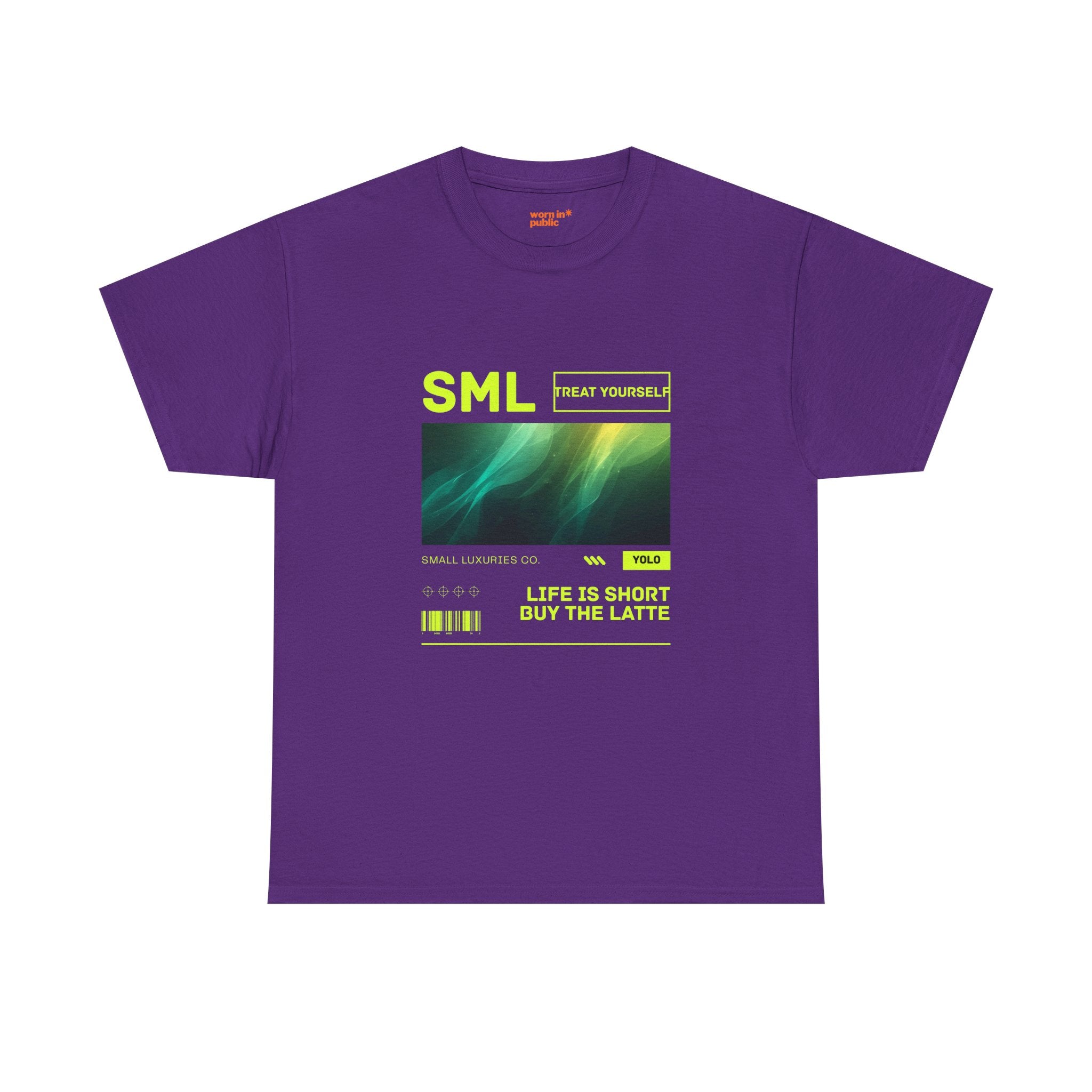 Luxuries of Life Neon Abstract Wave T-Shirt | Barcode Graphic Tee