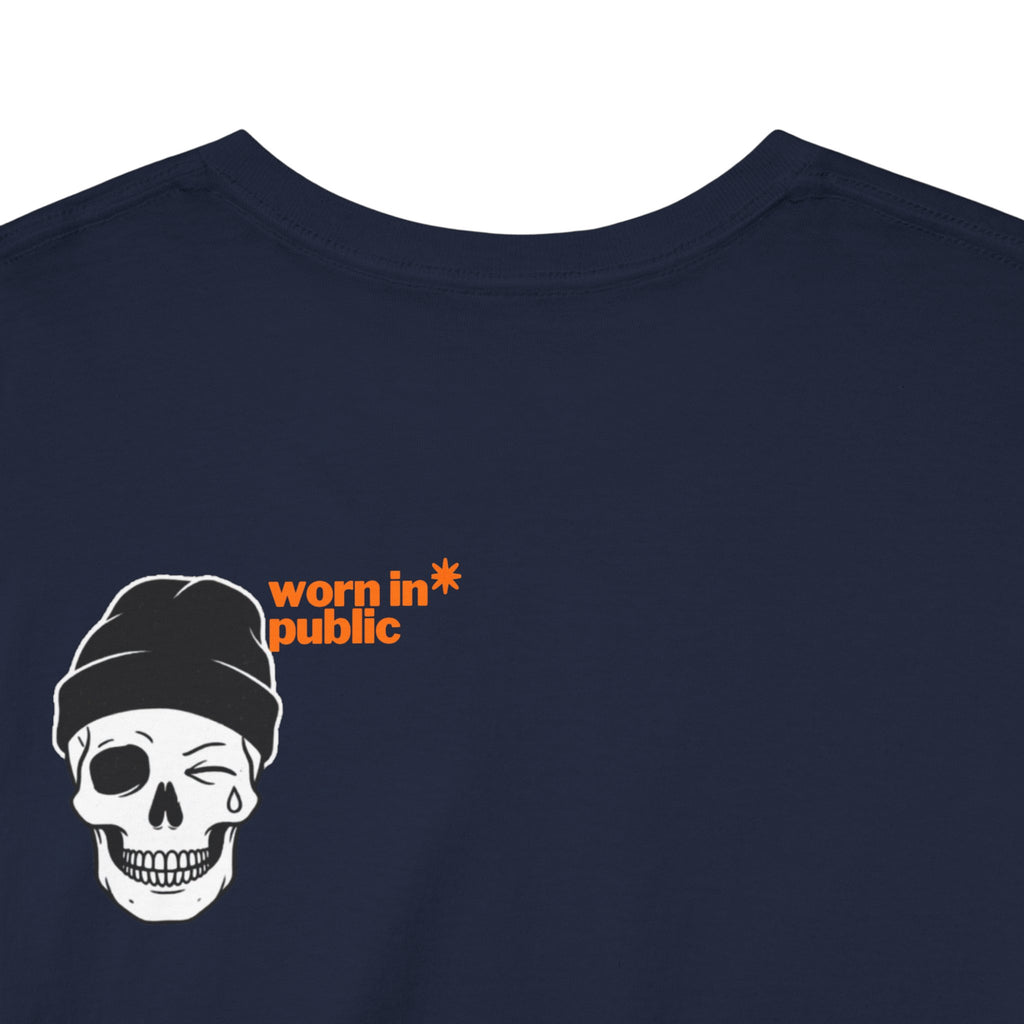 Too Tired To Care Skull T-Shirt | Funny Sarcastic Graphic Tee for the Exhausted