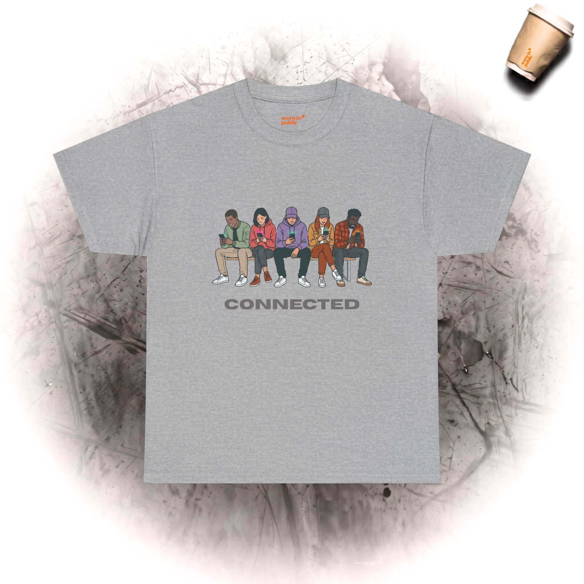 Connected Friends Graphic Tee – Casual Unisex Crewneck Shirt