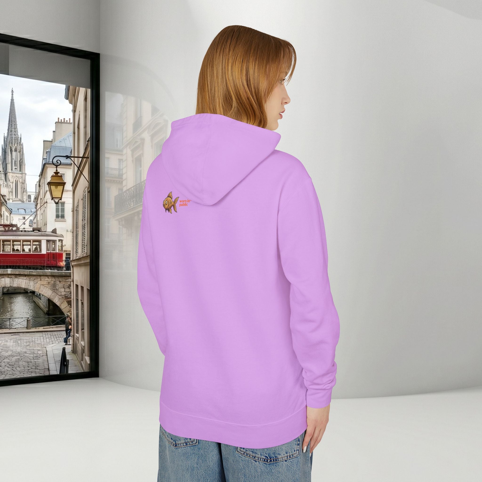 Fish Brain Substitution Plan Hoodie — Vintage Unisex Surreal Graphic Pullover