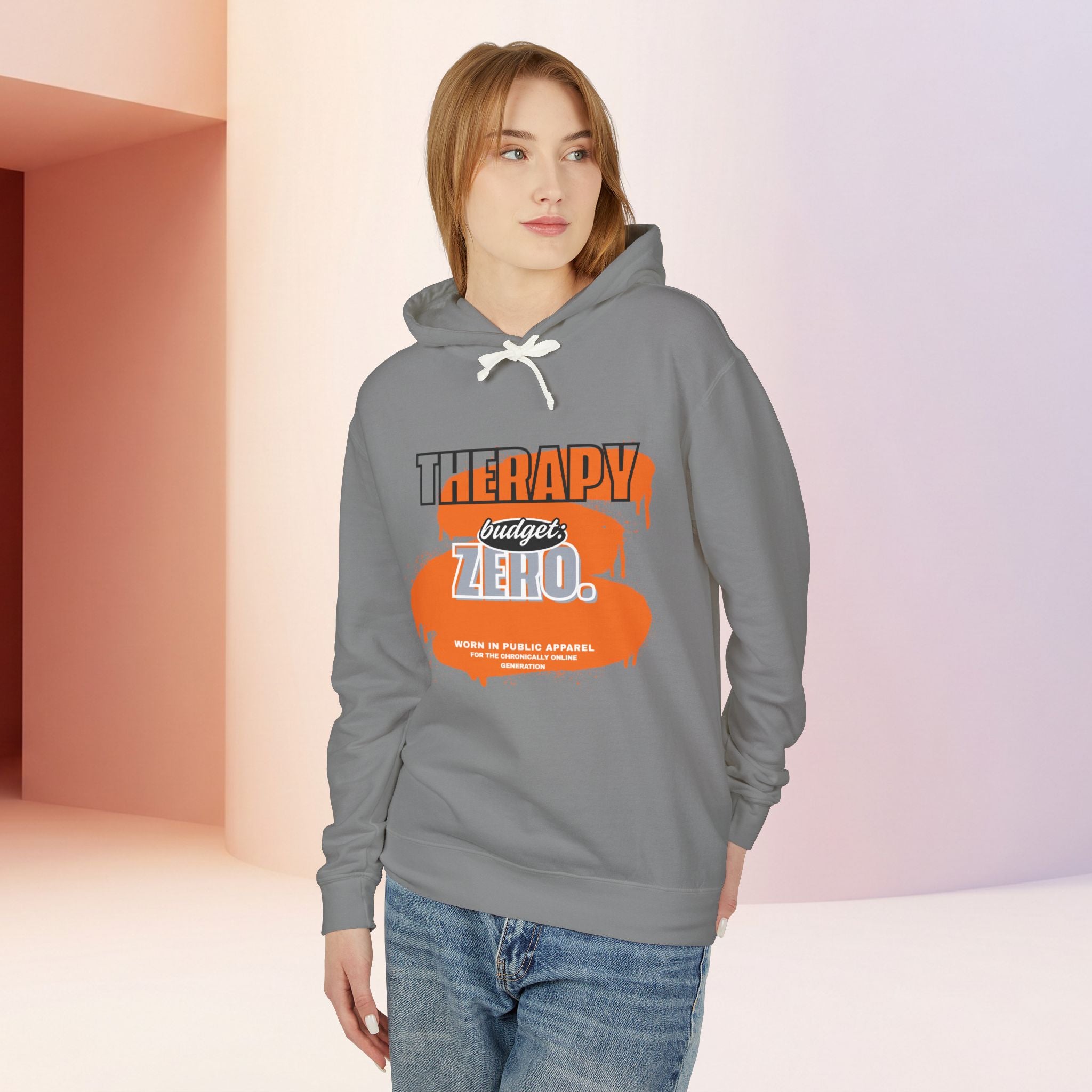 Therapy Budget Zero Hoodie | Funny Mental Health Humor Pullover