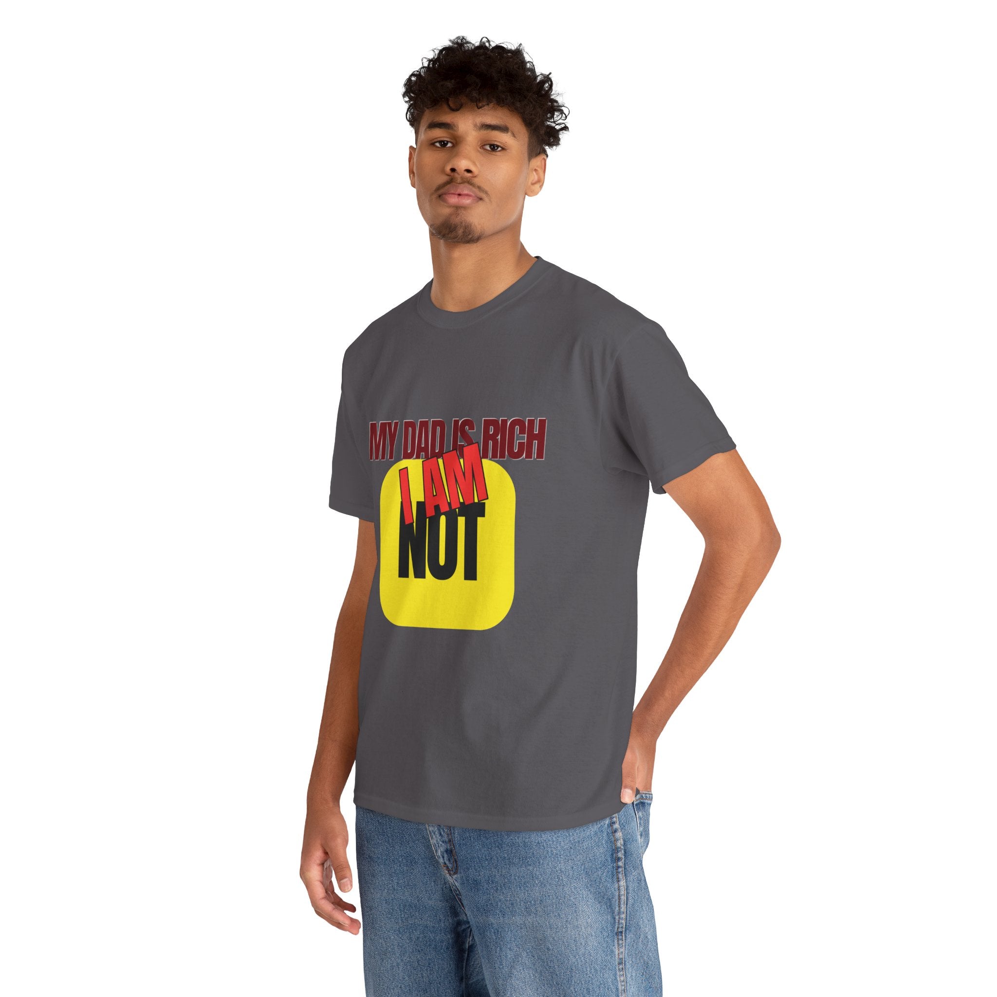 My Dad Is Rich I Am Not T-Shirt | Funny Sarcastic Money Humor Graphic Tee
