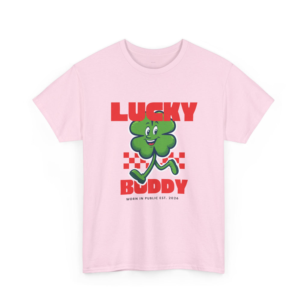 Lucky Buddy Clover T-Shirt | Retro Checker St. Patrick's Day Graphic Tee