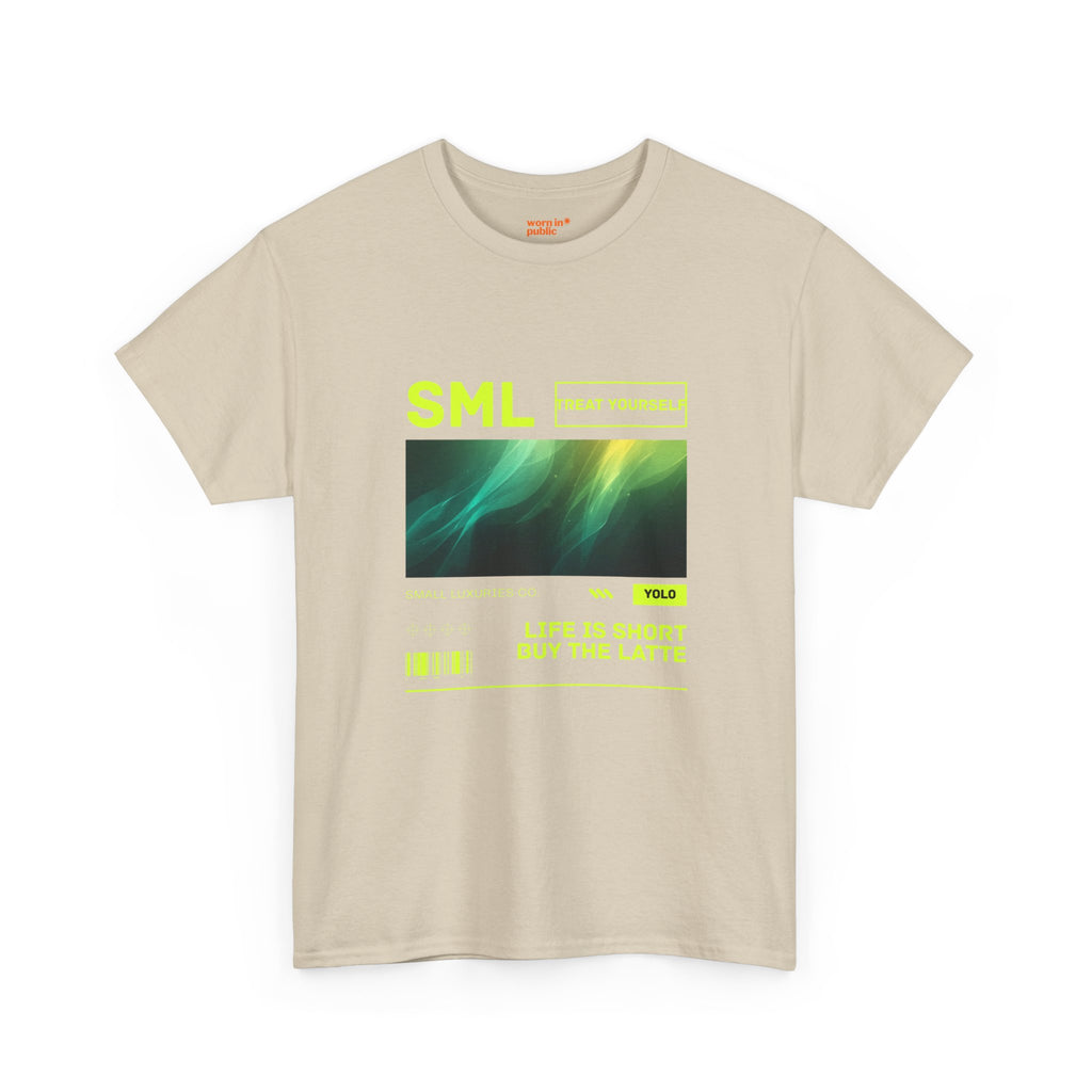 Luxuries of Life Neon Abstract Wave T-Shirt | Barcode Graphic Tee