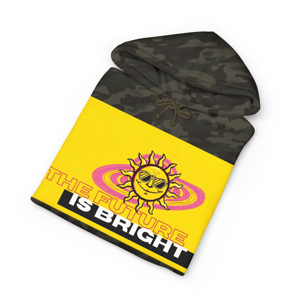 The Future Is Bright Hoodie | Retro Sun Graphic Pullover Sweatshirt