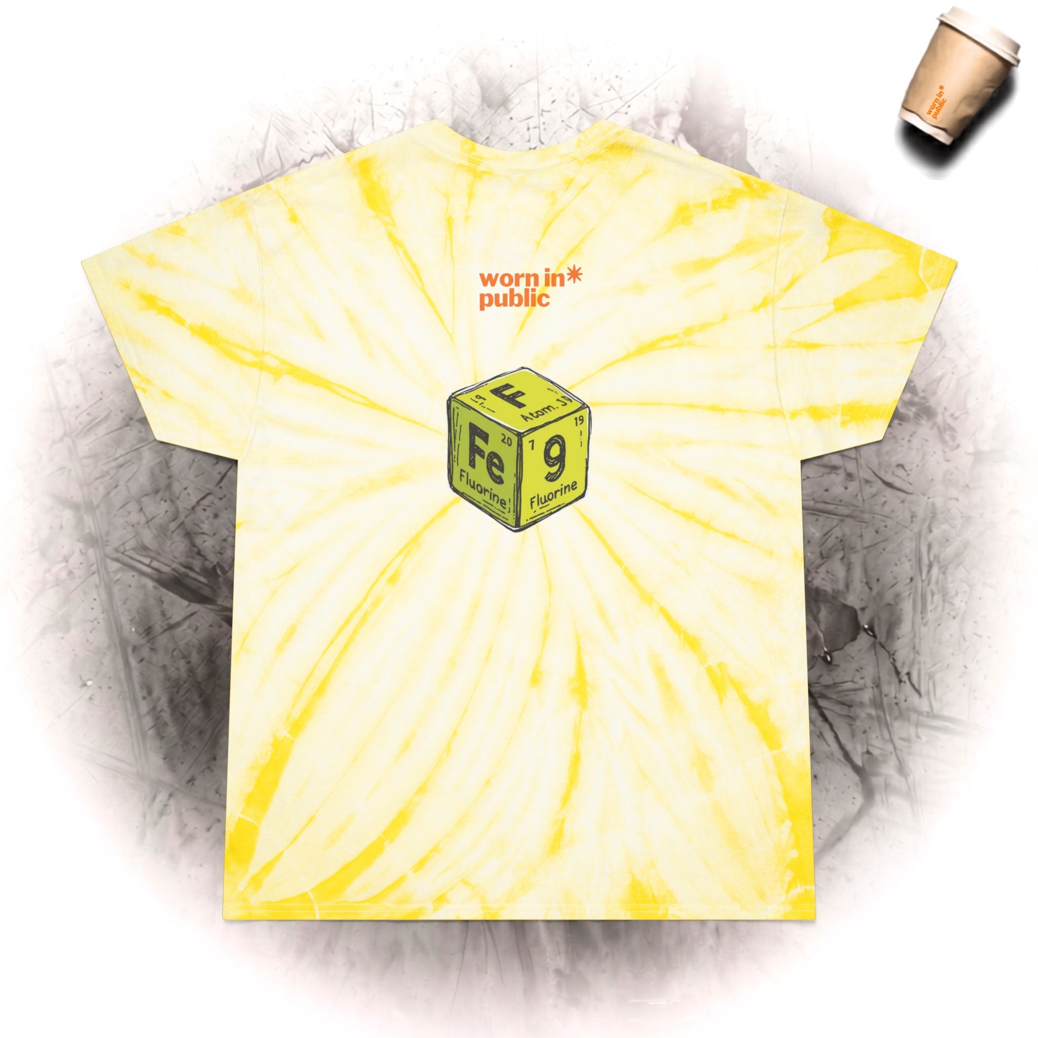 Fart Free Tie-Dye T-Shirt | Funny Graphic Tee in Cyclone Yellow