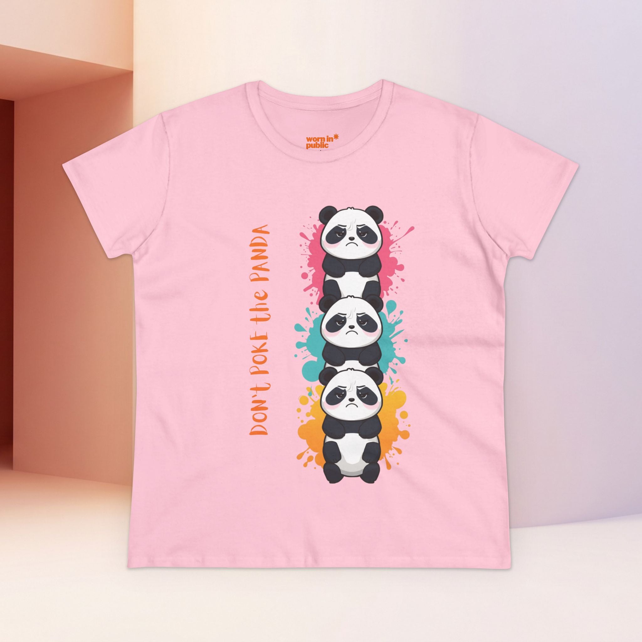 Don't Poke the Panda Women's T-Shirt | Cute Panda Stack Graphic Tee