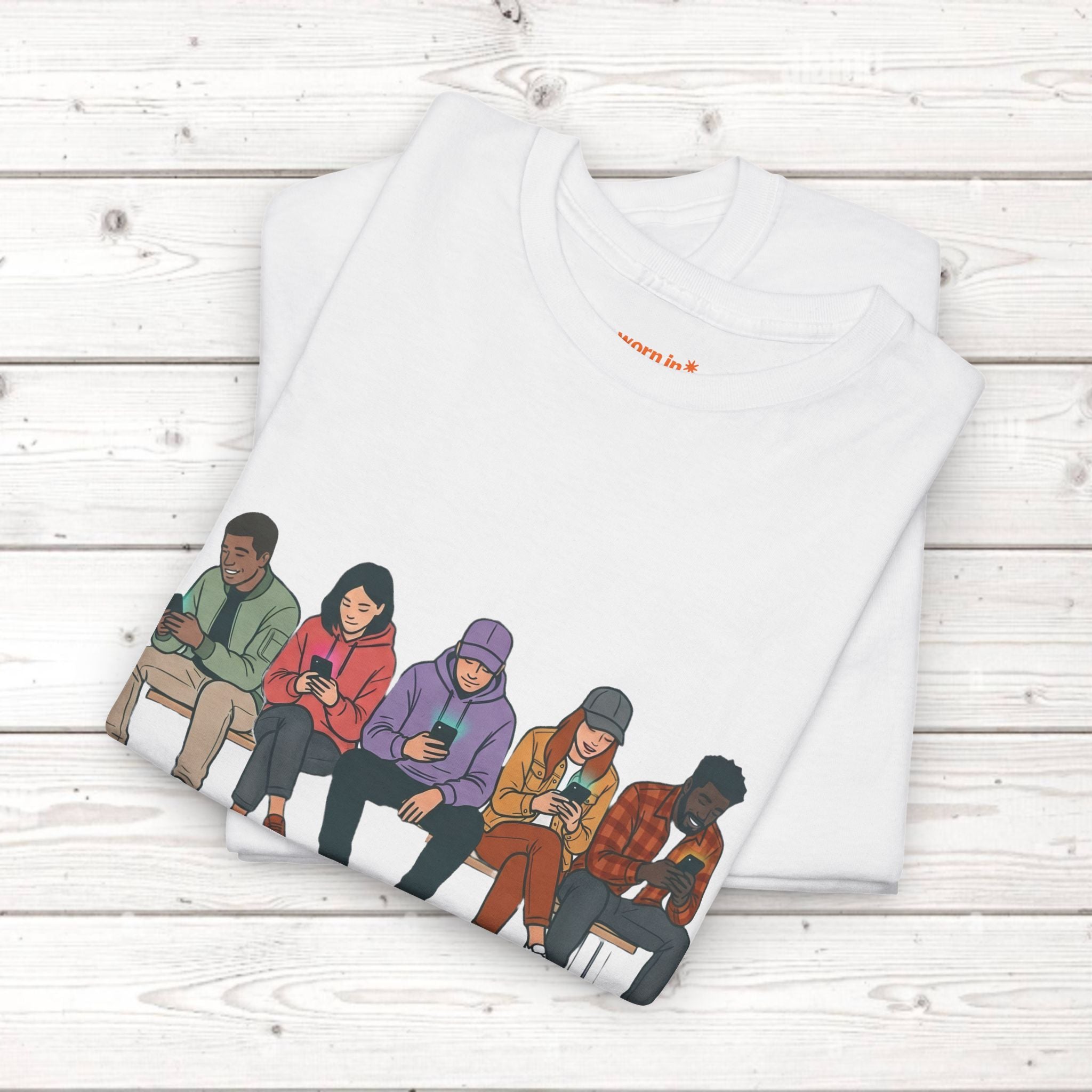 Connected Friends Graphic Tee – Casual Unisex Crewneck Shirt