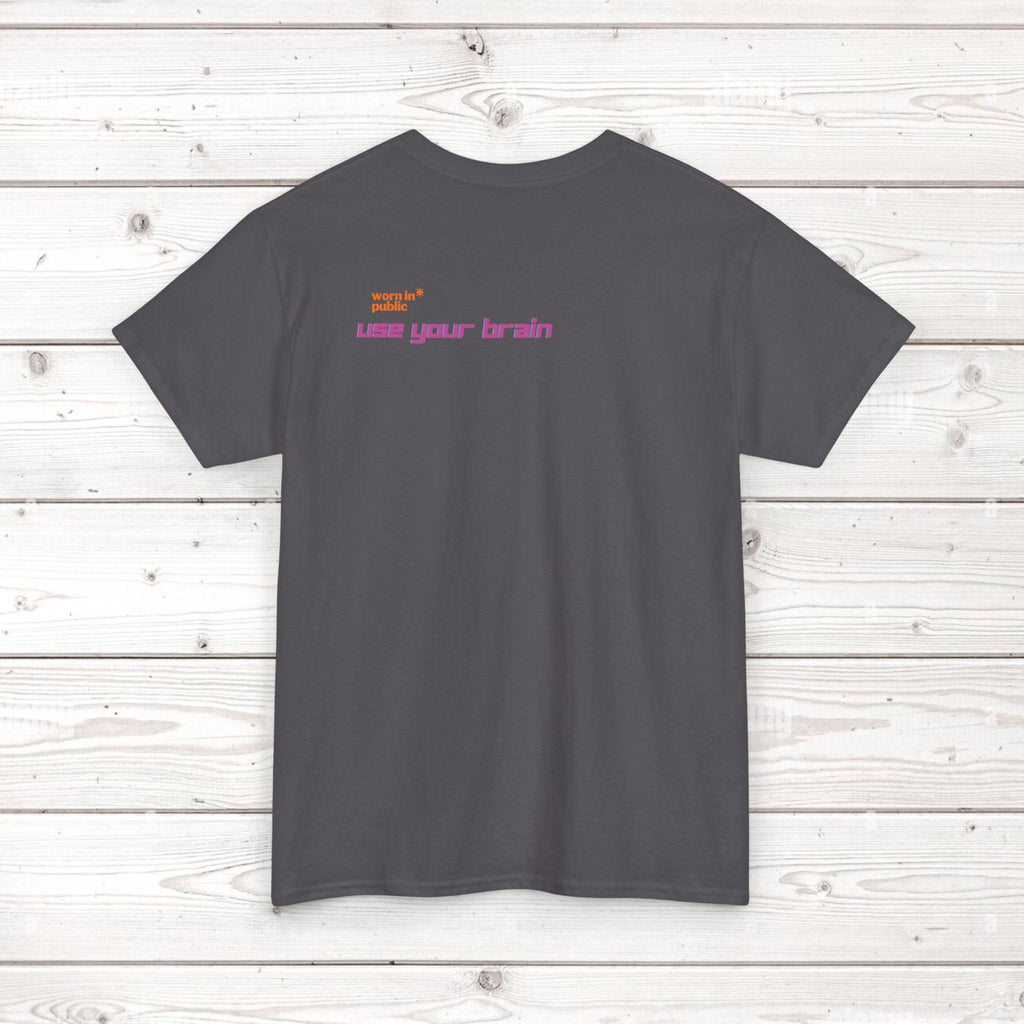 Brain User or Abuser GEN Z Unisex Tee — Retro Cyberpunk "Use Your Brain" Graphic T-Shirt