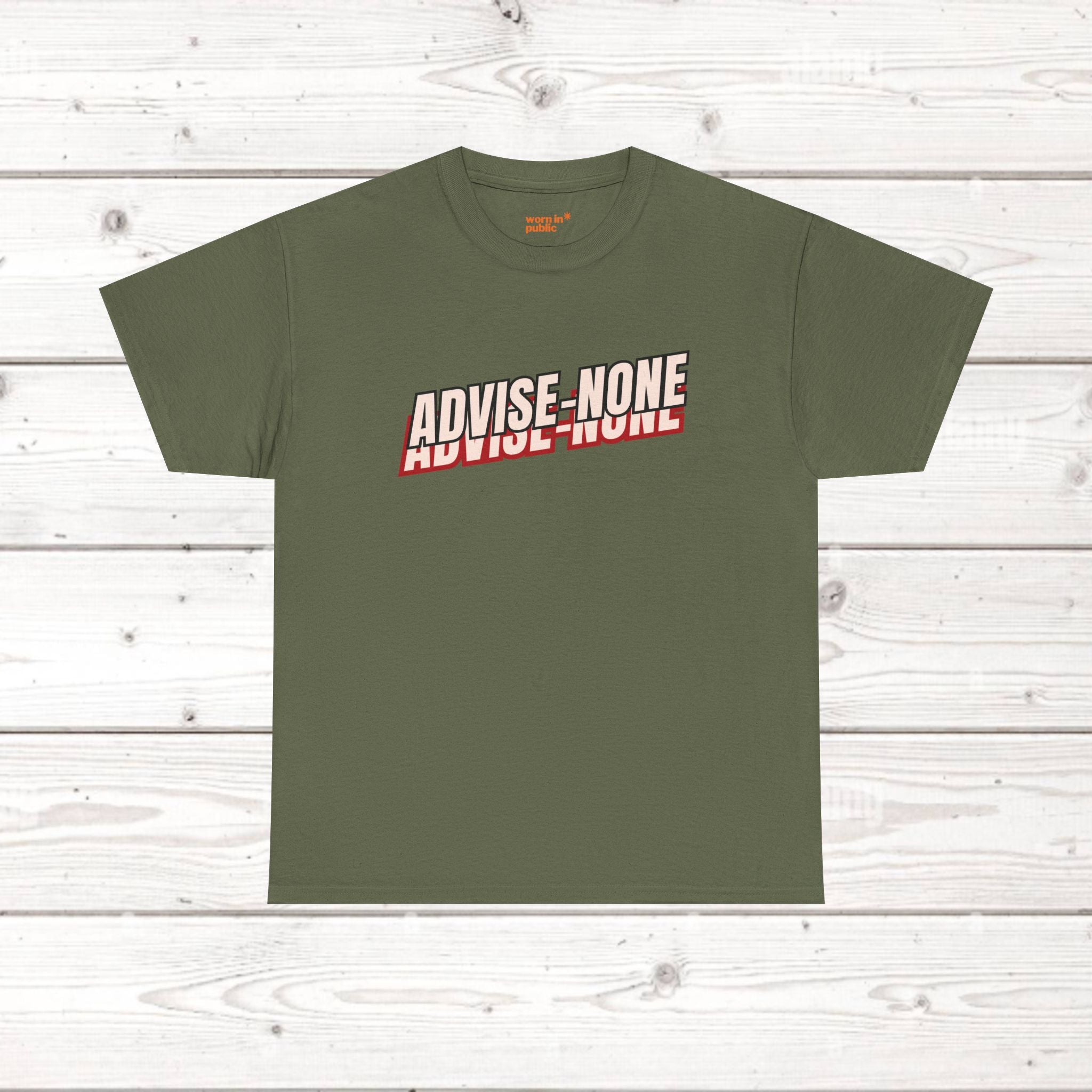 Advise None | Retro Slanted Unisex Graphic Tee