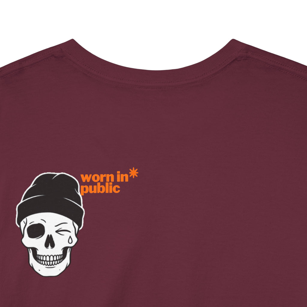 Too Tired To Care Skull T-Shirt | Funny Sarcastic Graphic Tee for the Exhausted