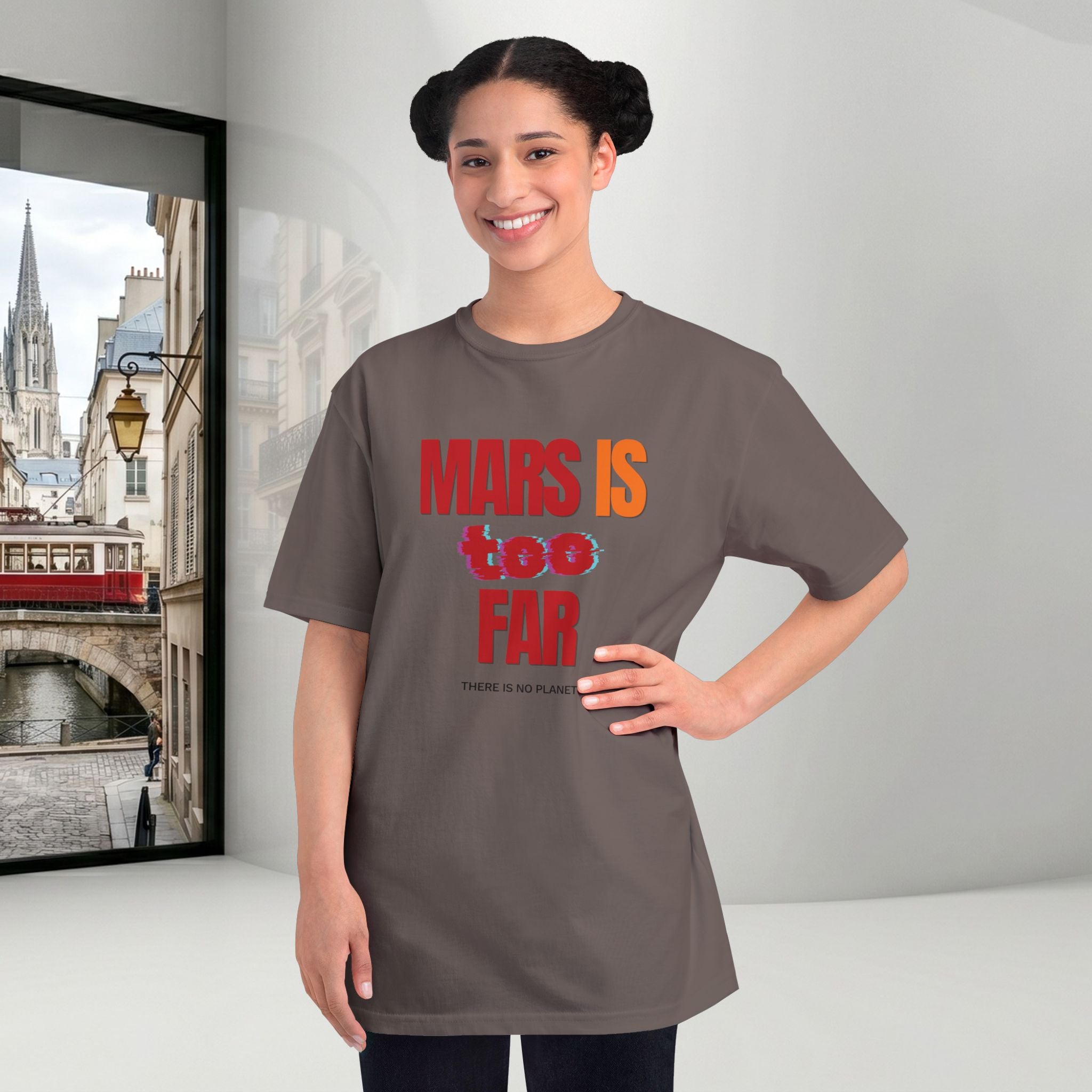 Mars Is Too Far ORGANIC T-Shirt — Retro Space Graphic Tee