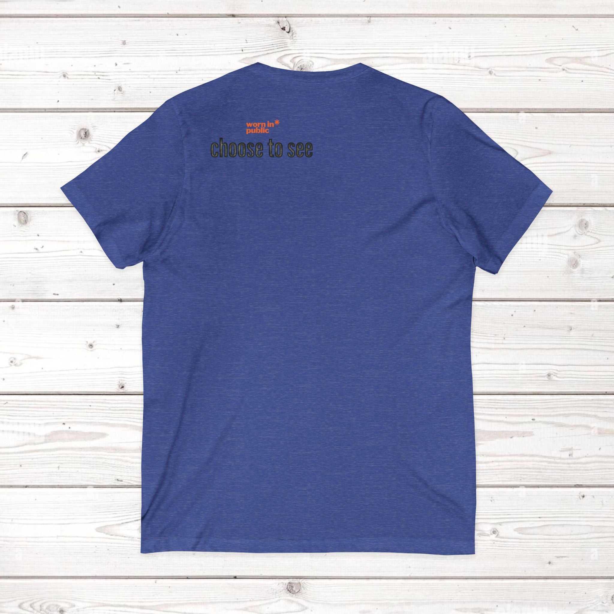 Brain User or Abuser Mens V-Neck Tee — Choose to See Graphic Awareness Shirt