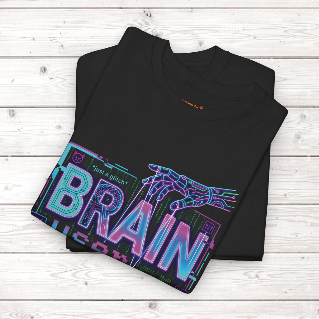 Brain User or Abuser GEN Z Unisex Tee — Retro Cyberpunk "Use Your Brain" Graphic T-Shirt